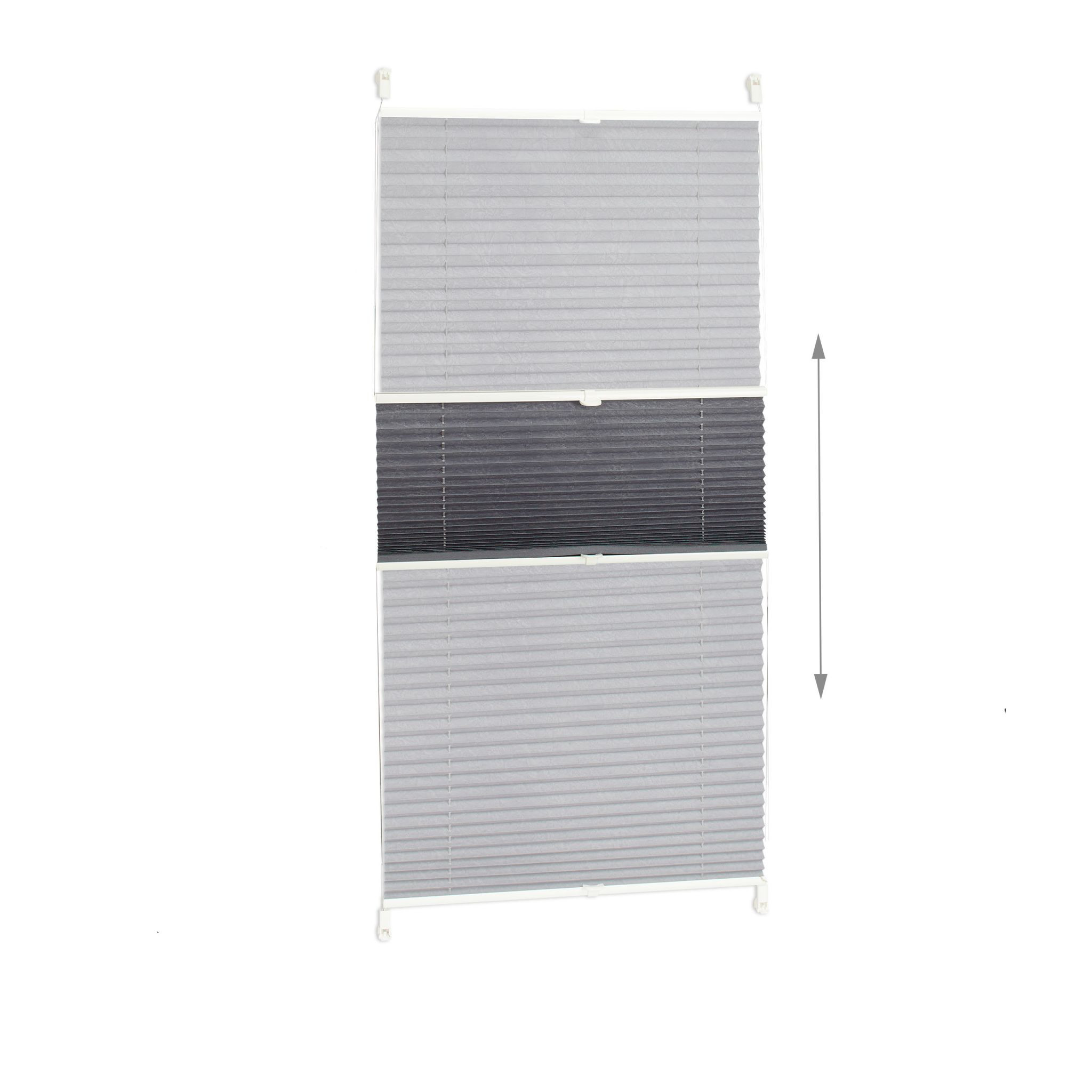 Pleated blind gray without drilling