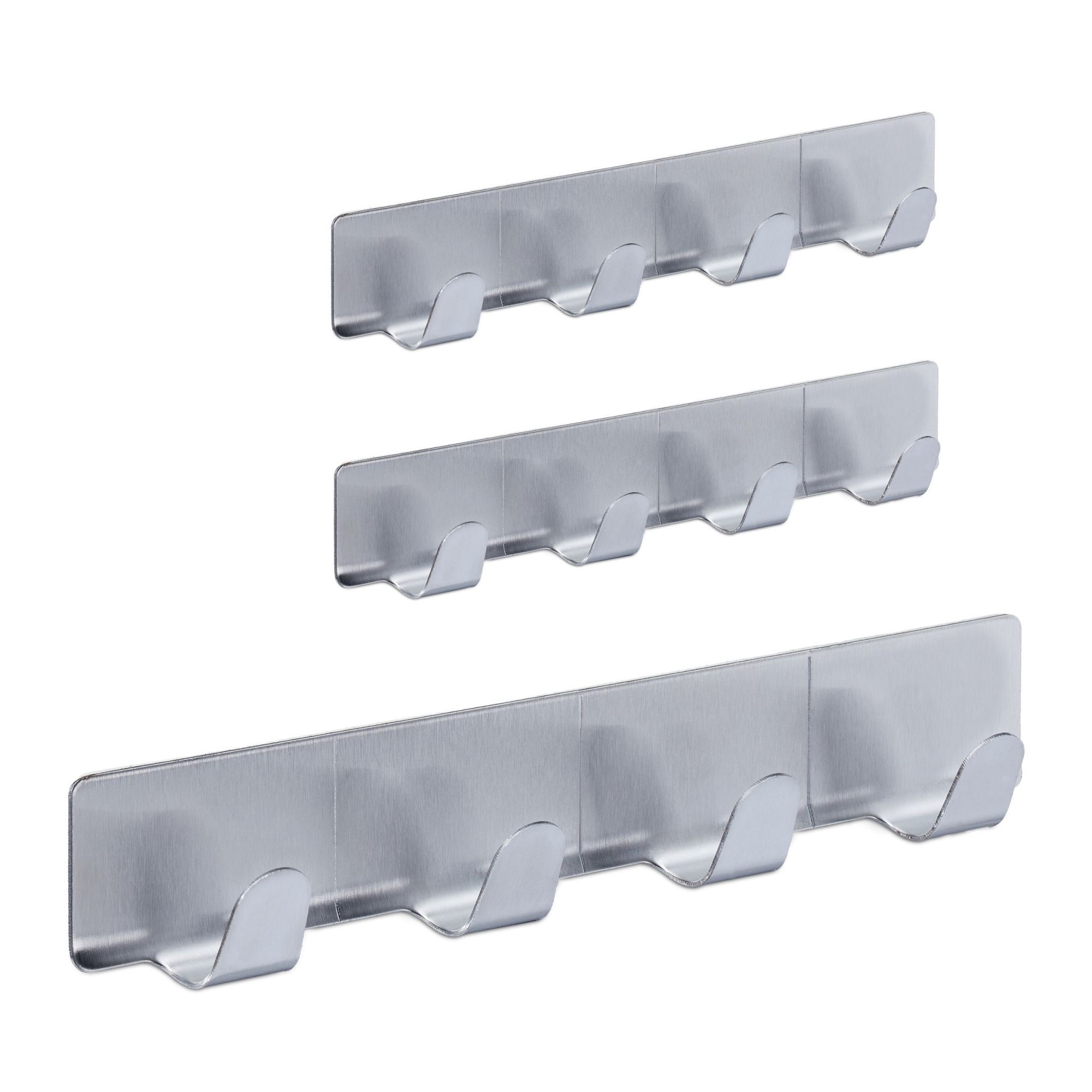 Conjunto de 3 tiras de gancho autoadesivas