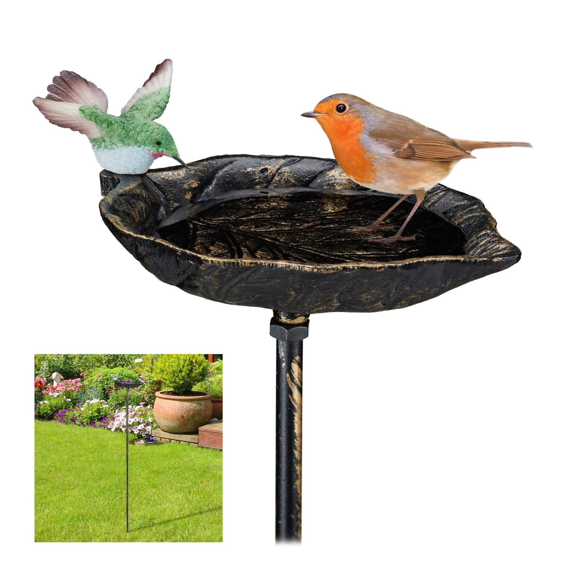Gietijzeren vogelbad