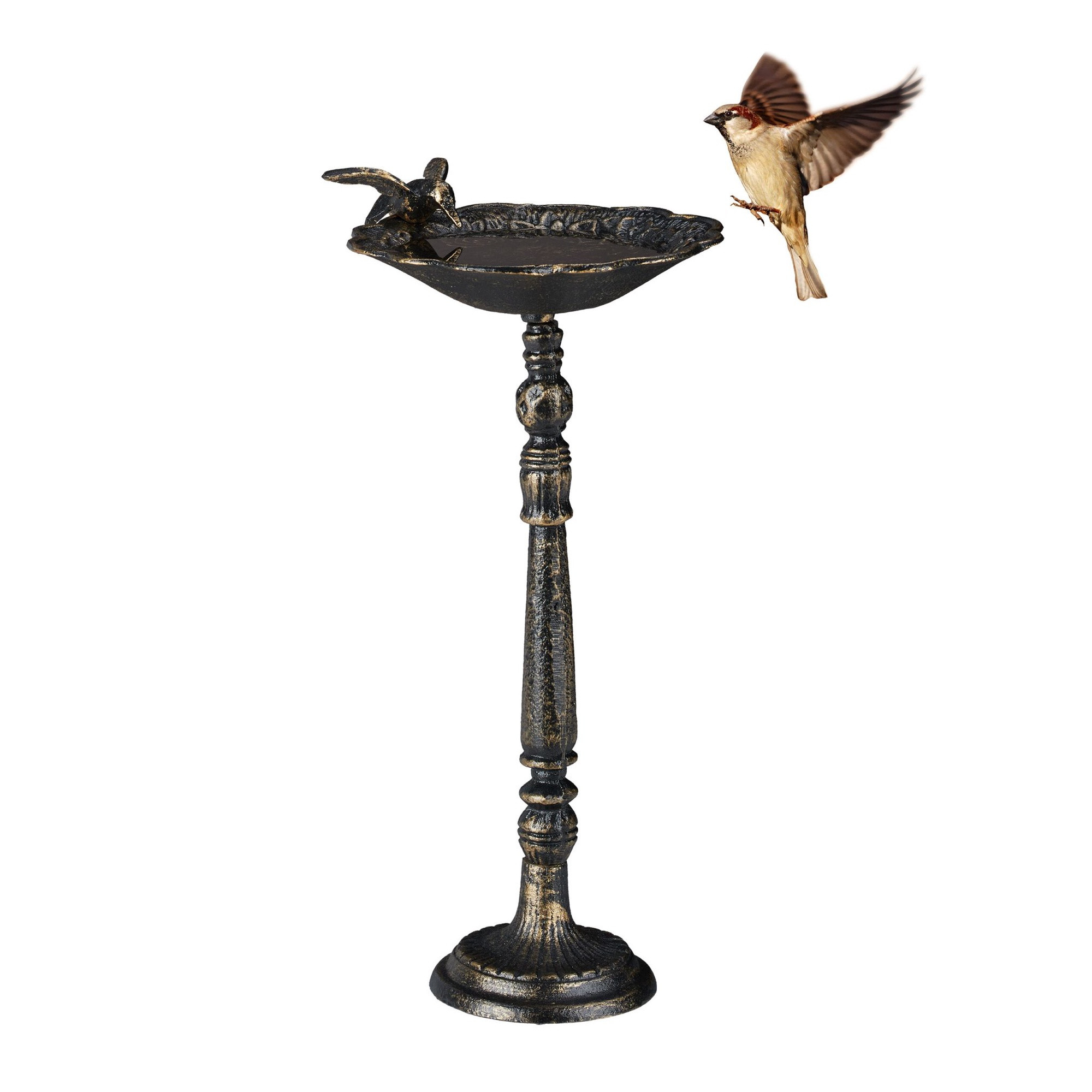 Antique cast iron bird bath