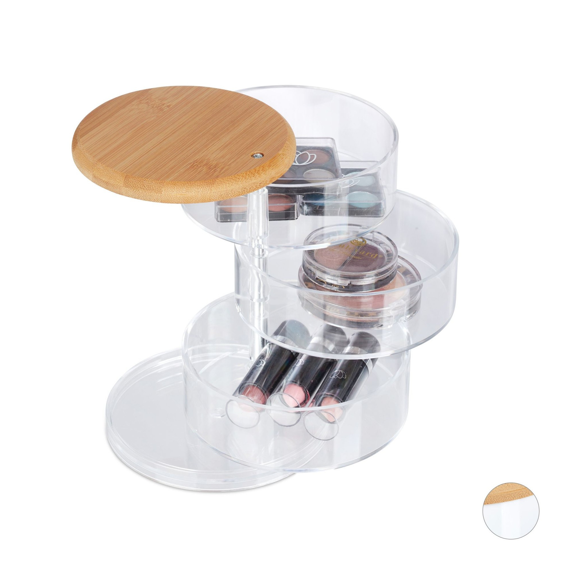 Rangement maquillage avec 3 compartiments