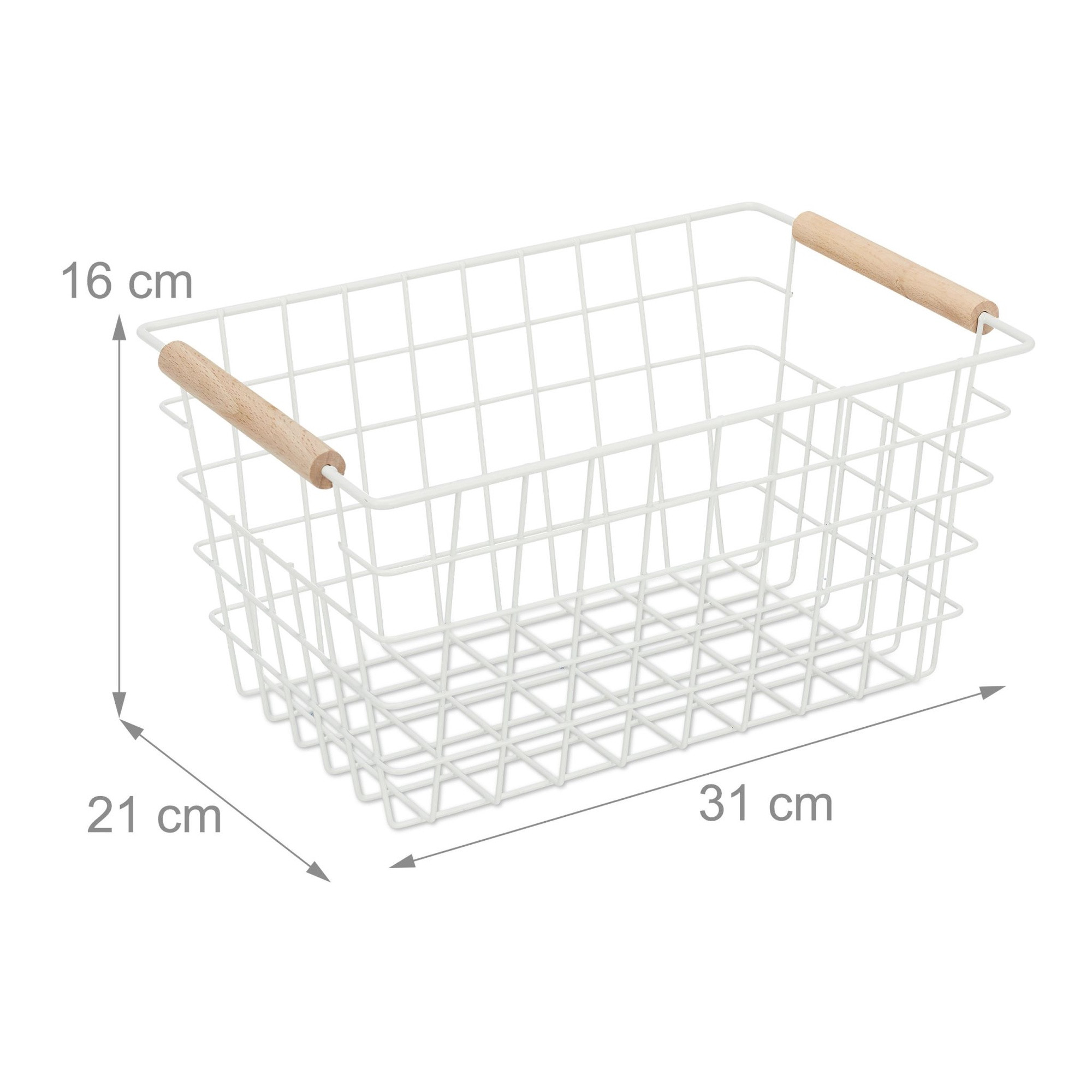 Drahtkorb mit Holzgriff