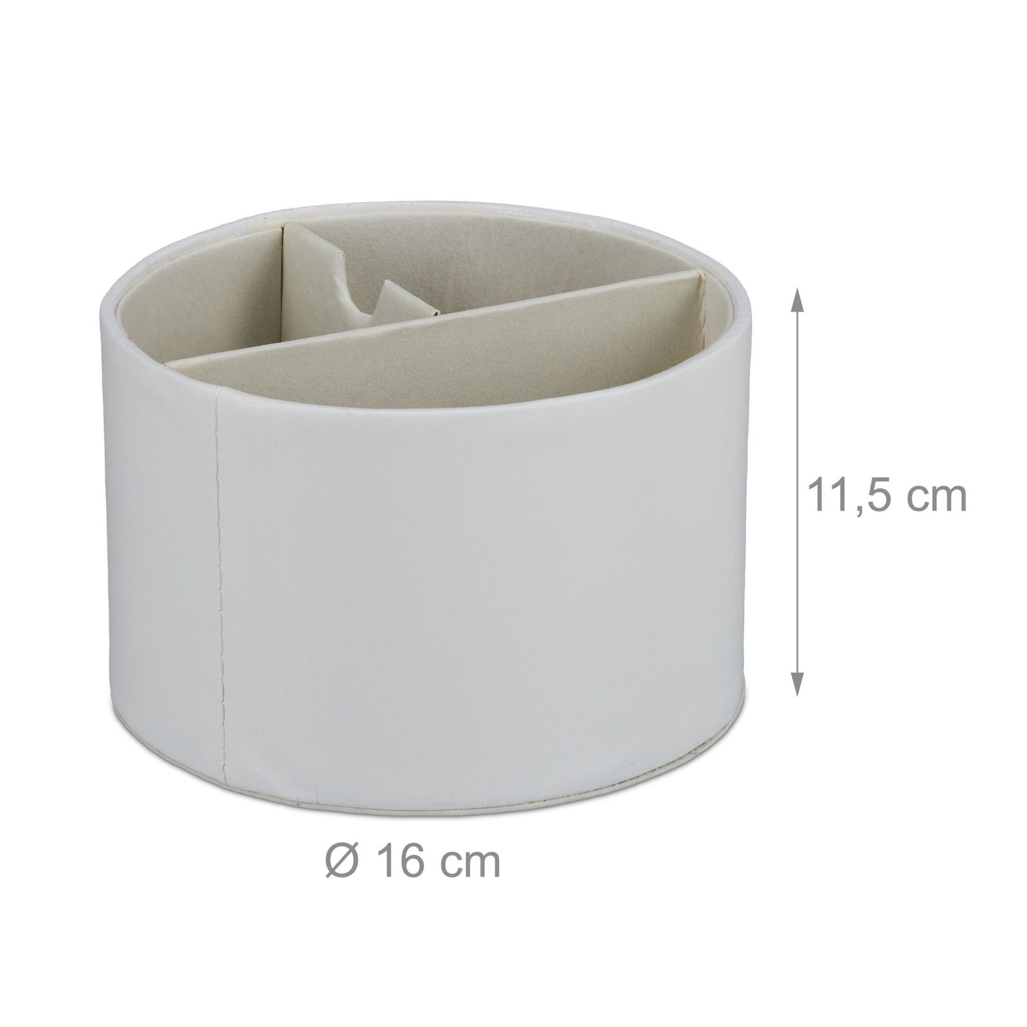 Stiftehalter rund Lederoptik