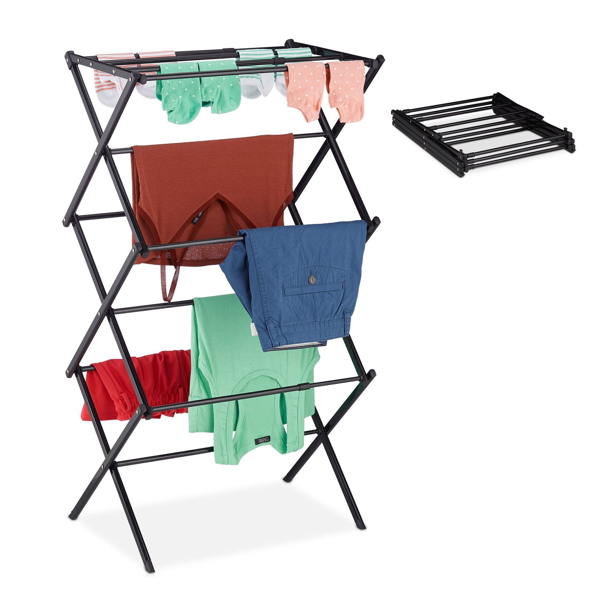 Rack de secagem extensível e dobrável