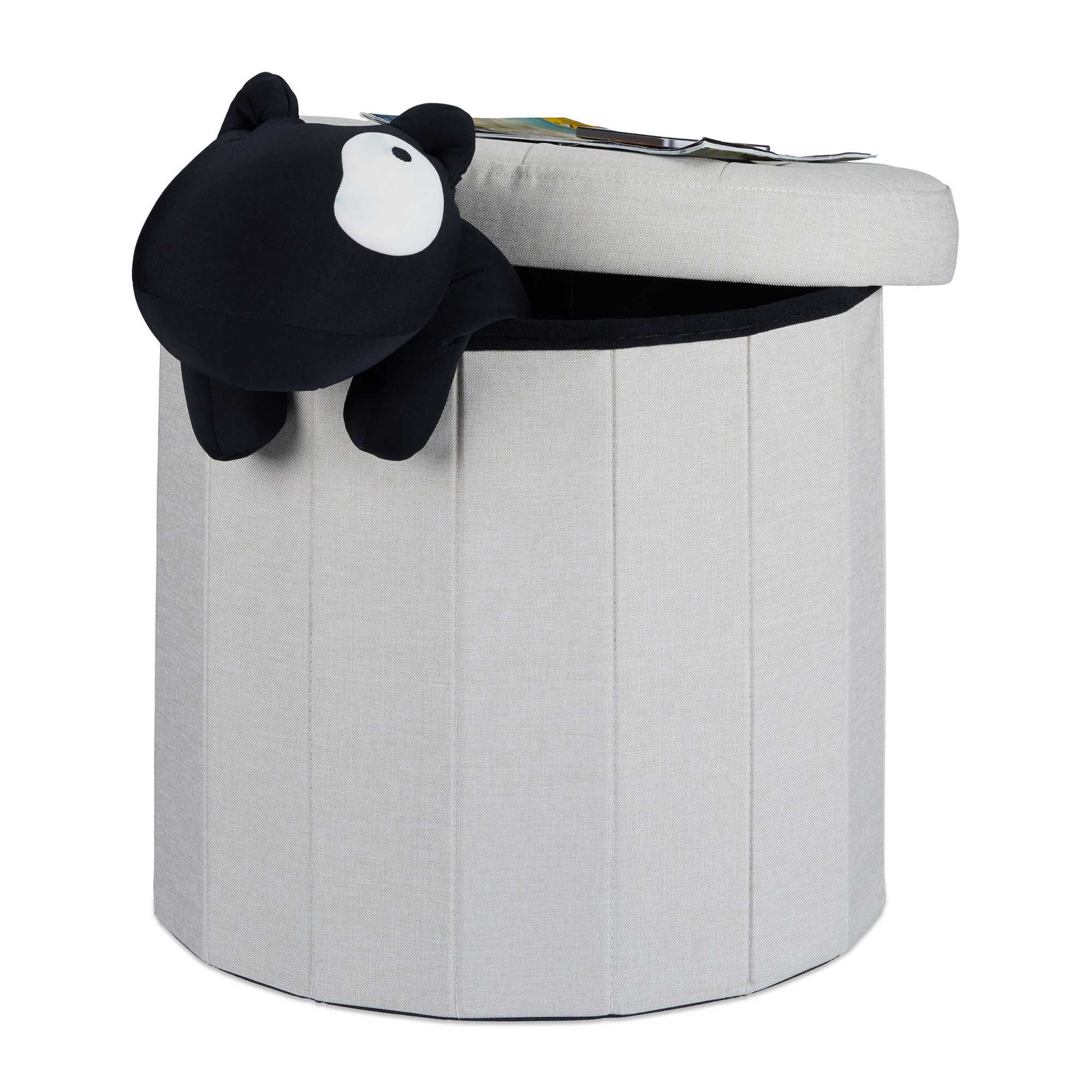 Hocker mit Stauraum Größe L rund
