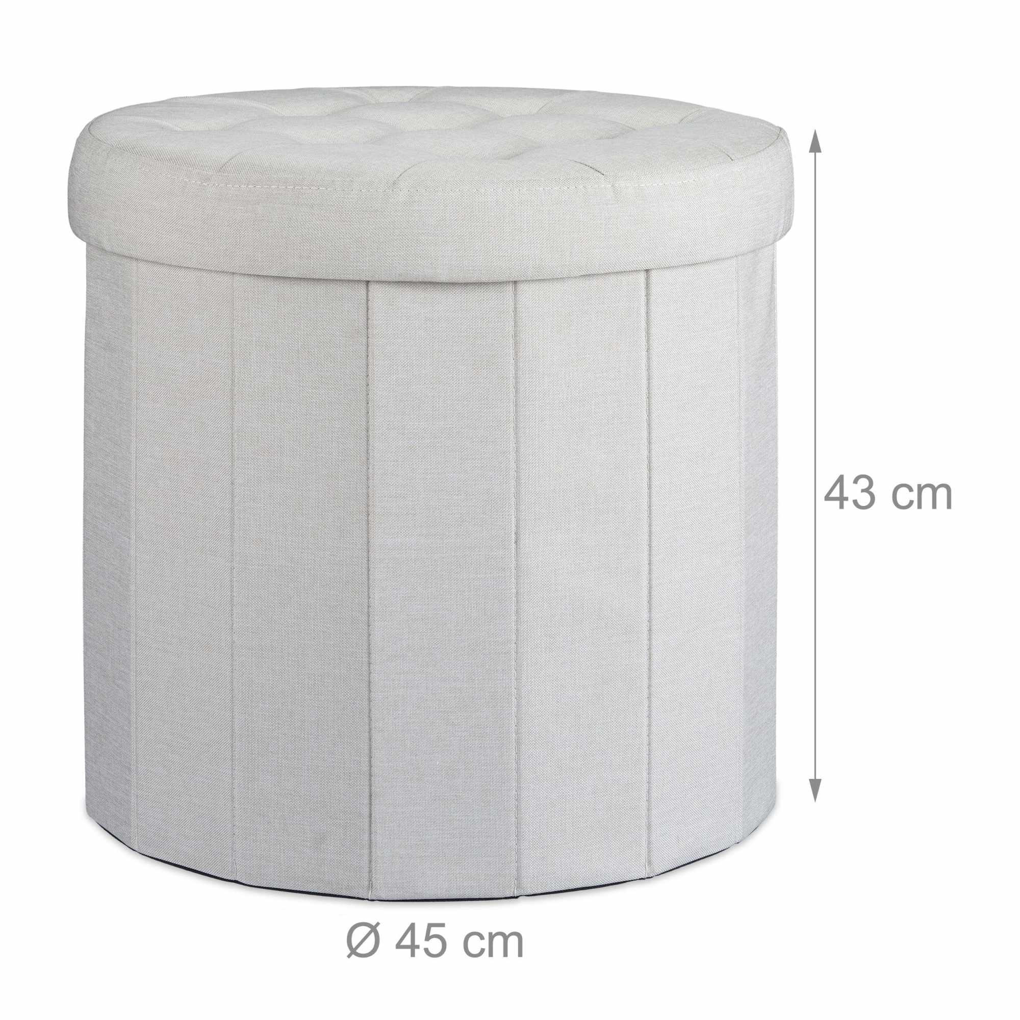 Hocker mit Stauraum Größe L rund