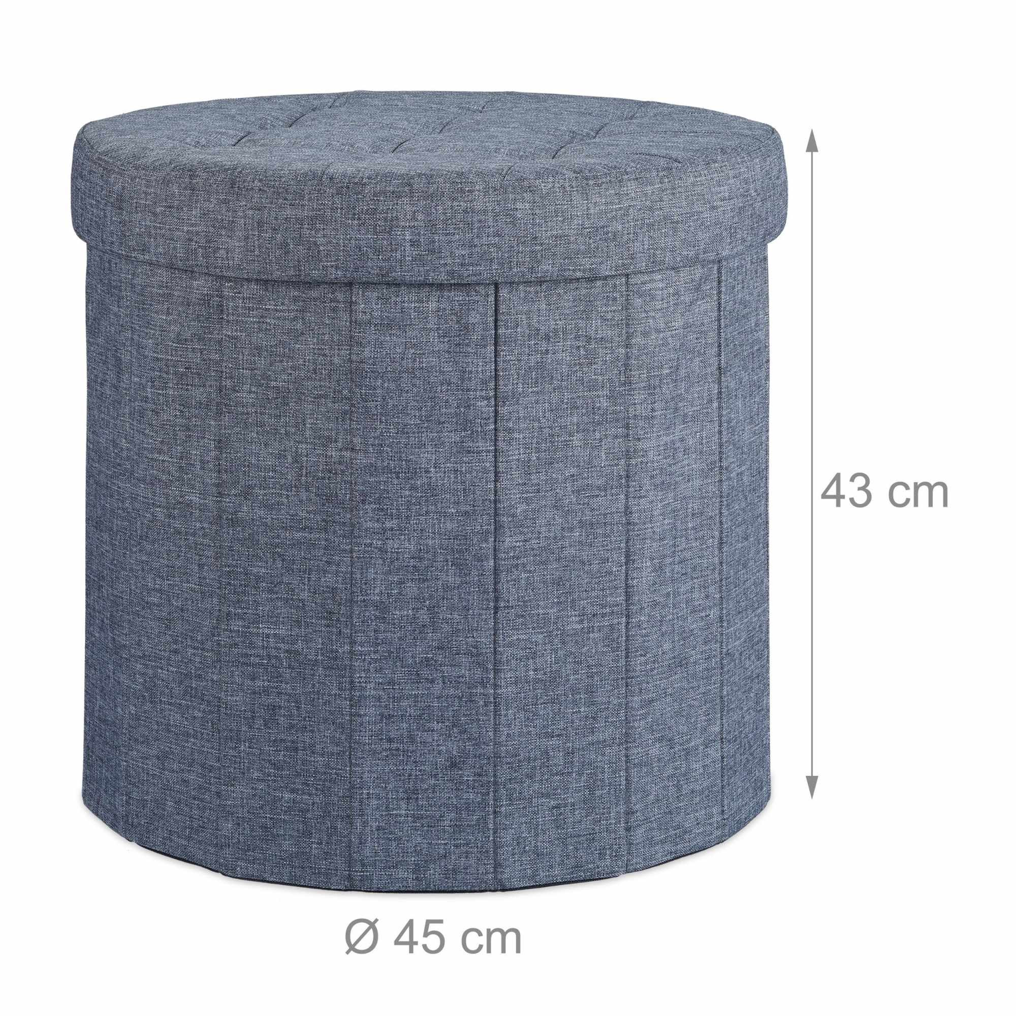 Hocker mit Stauraum Größe L rund