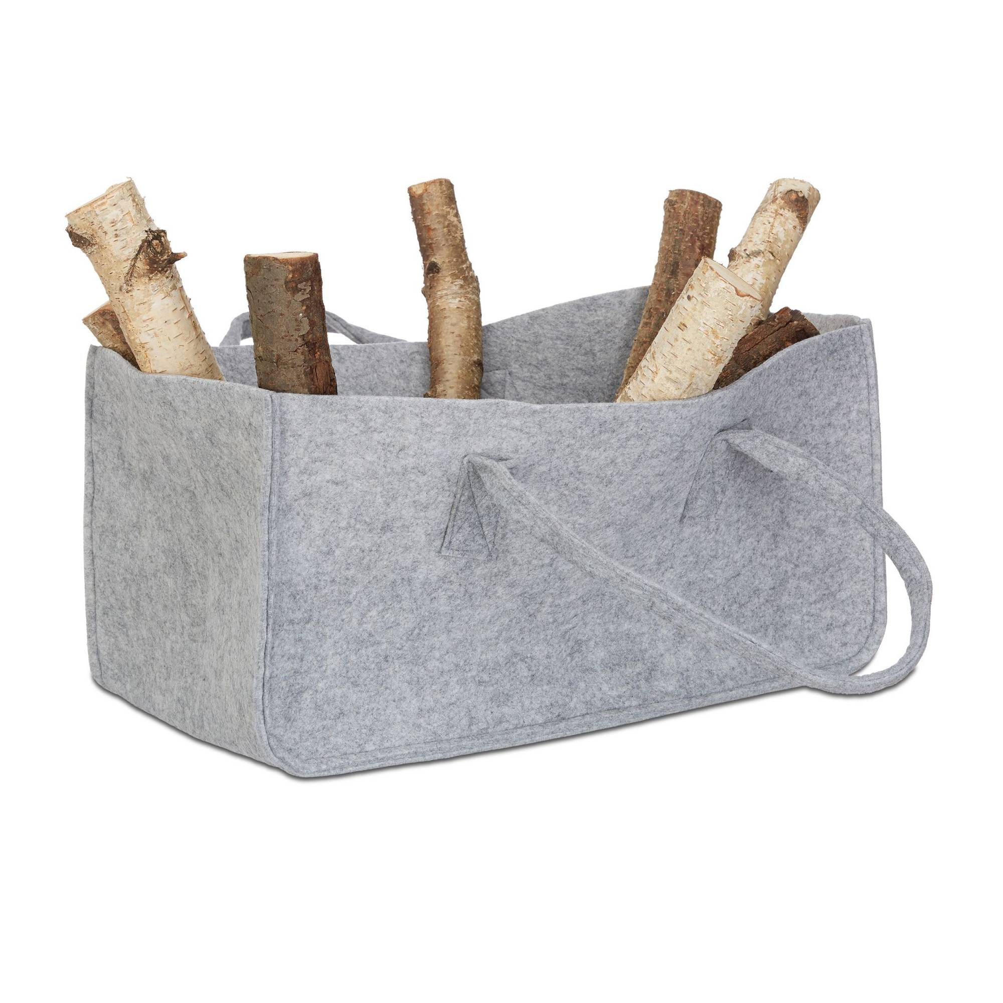 Cesta de feltro com alça