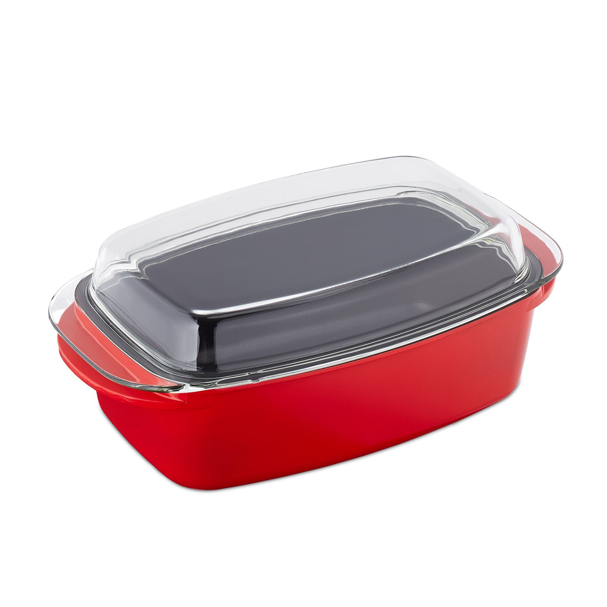 Teglia con coperchio rossa