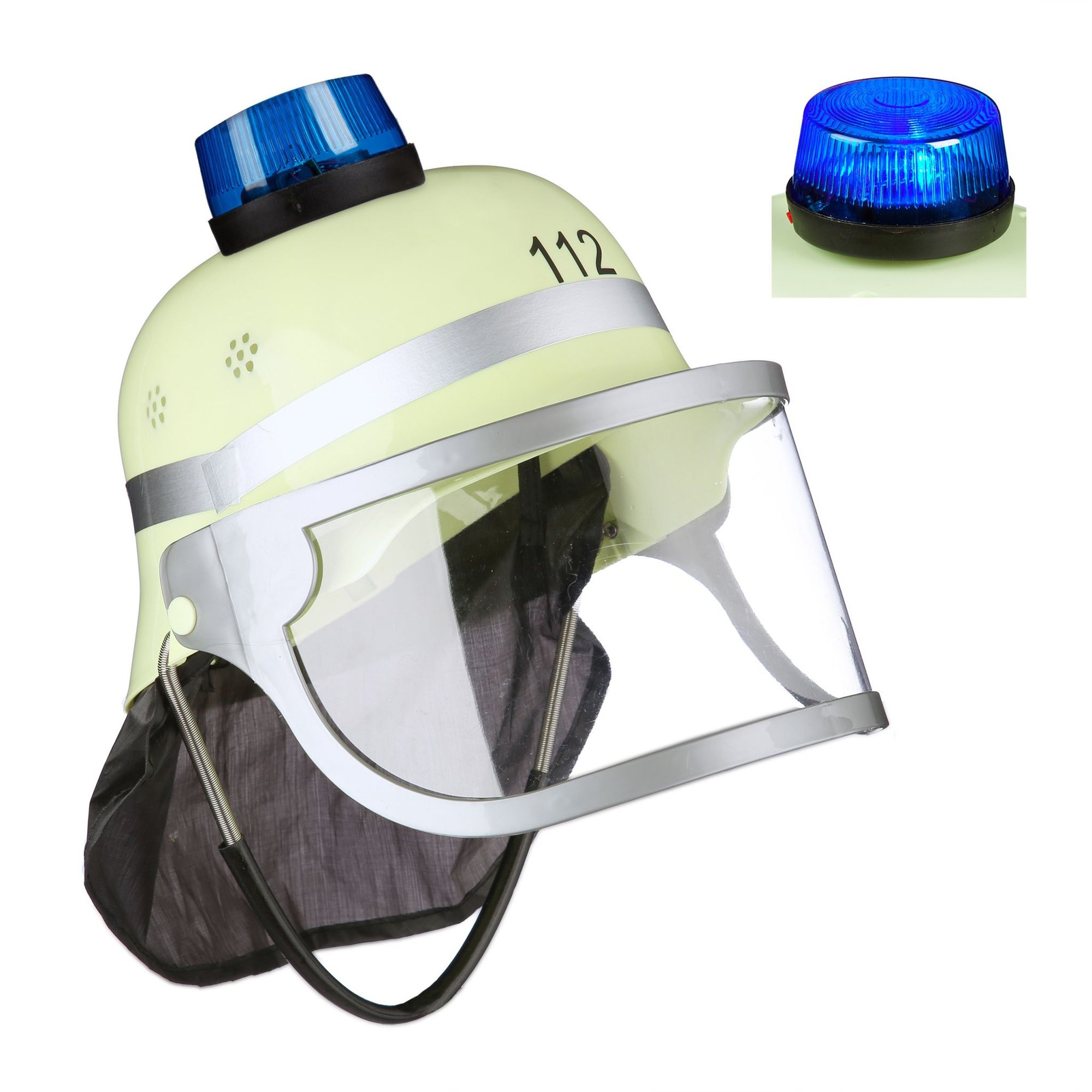 Casco da pompiere per bambini con luce blu