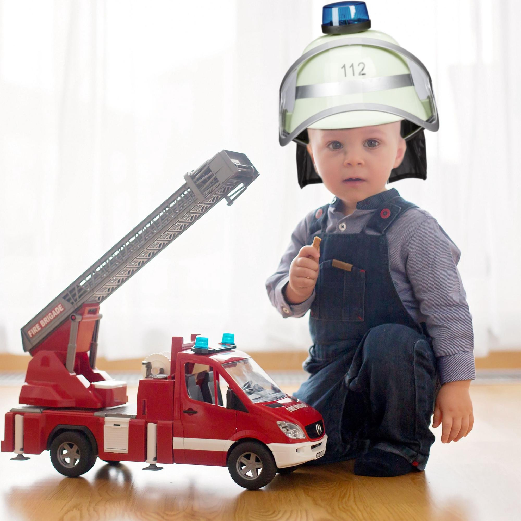 Casco da pompiere per bambini con luce blu