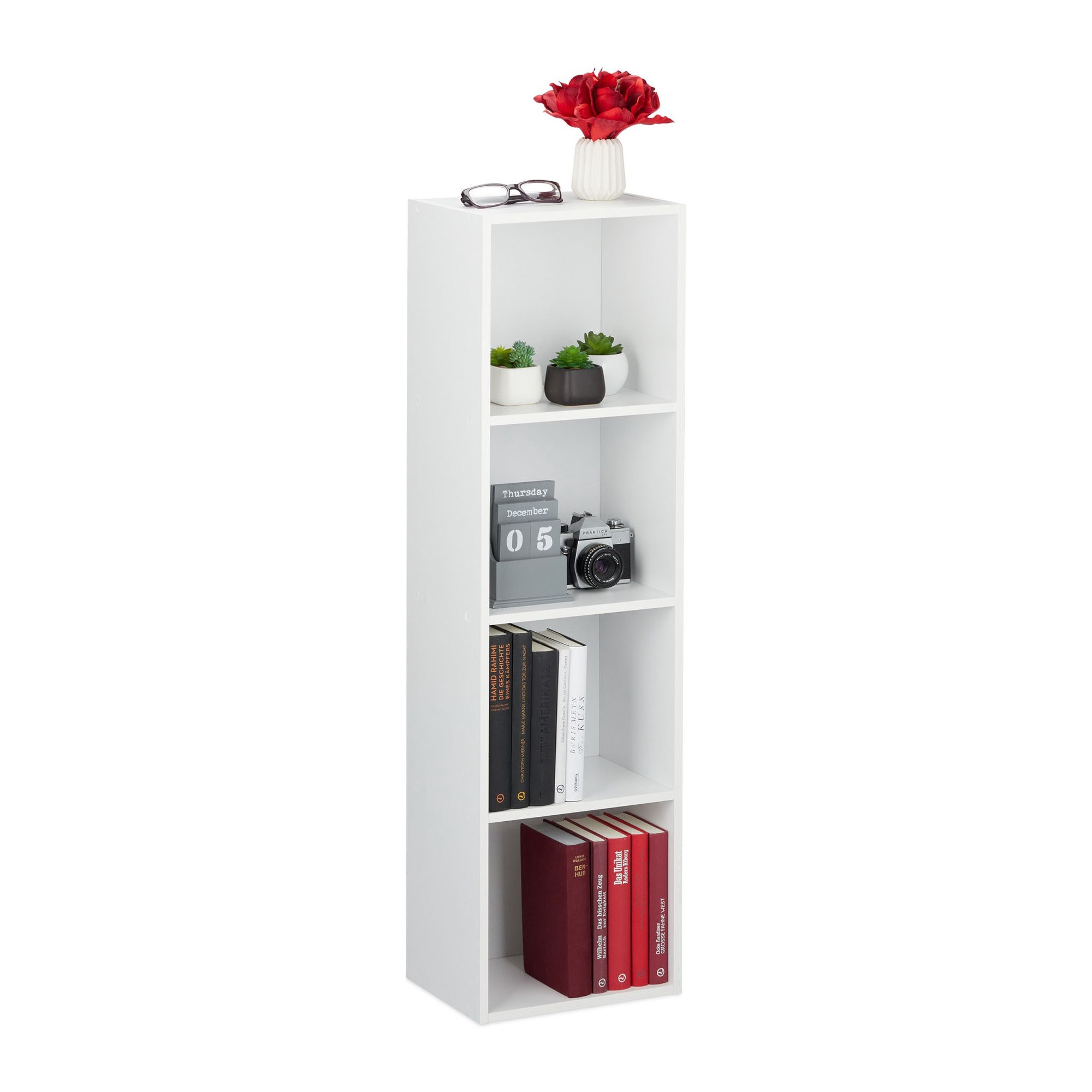 Witte boekenplank