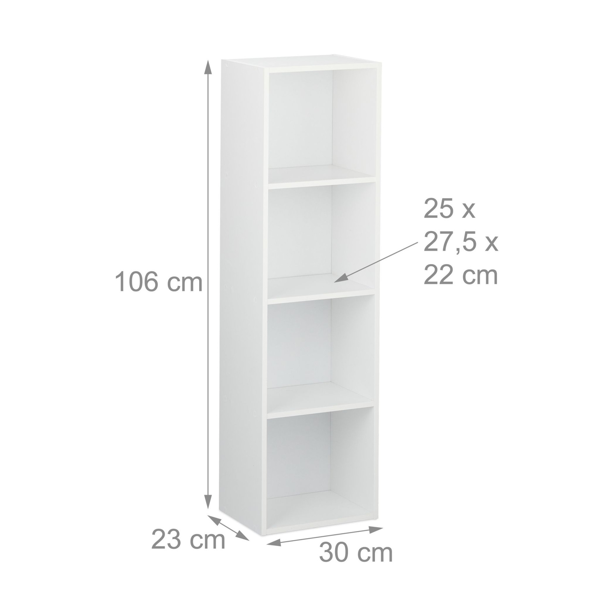 Witte boekenplank