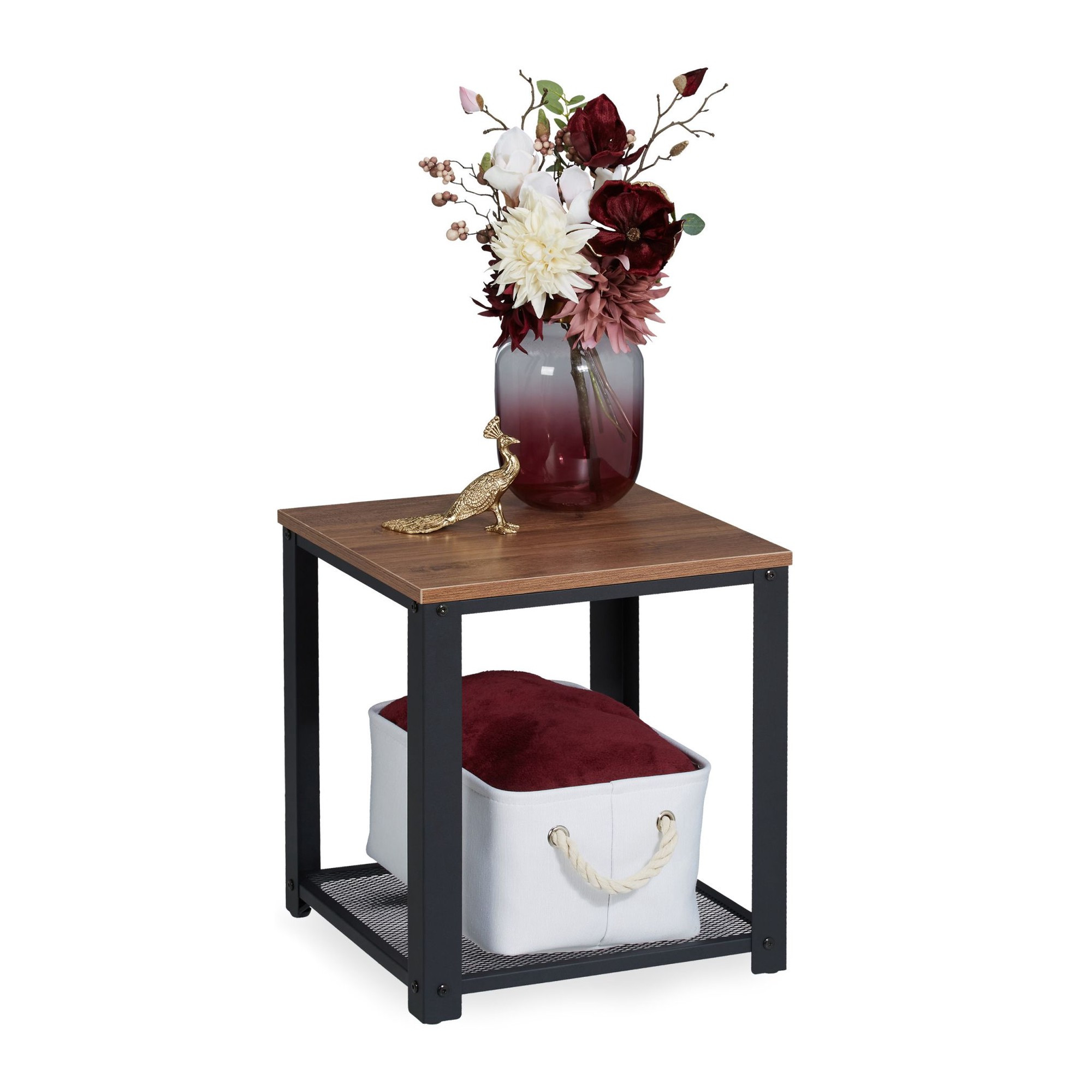 Mesa lateral estilo industrial