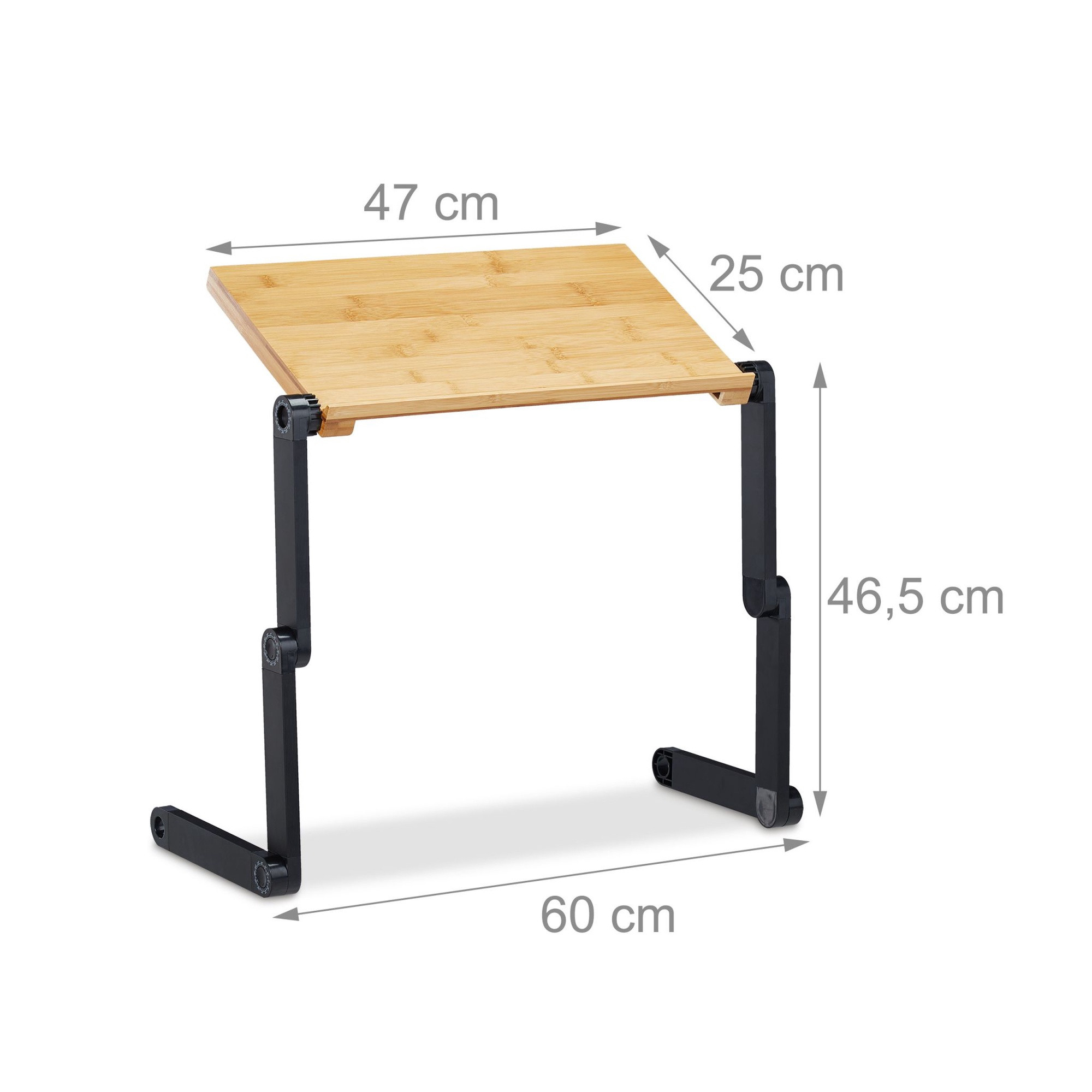 Supporto per laptop in bambù e alluminio