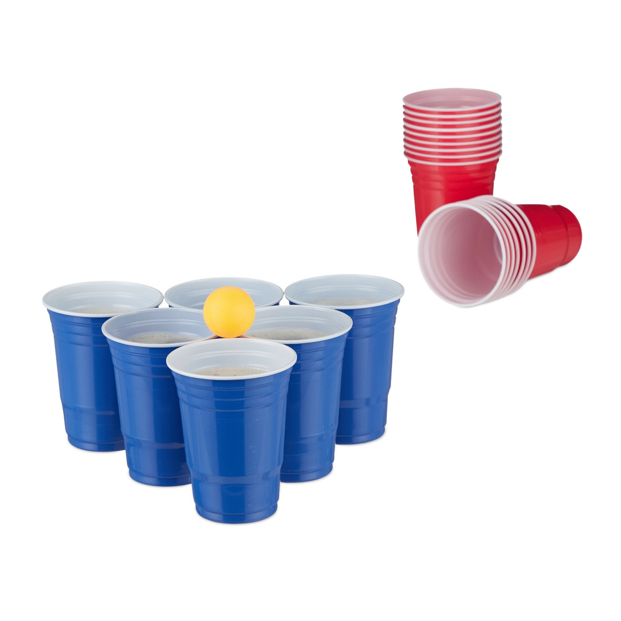 Copo de Beer Pong com bolinhas