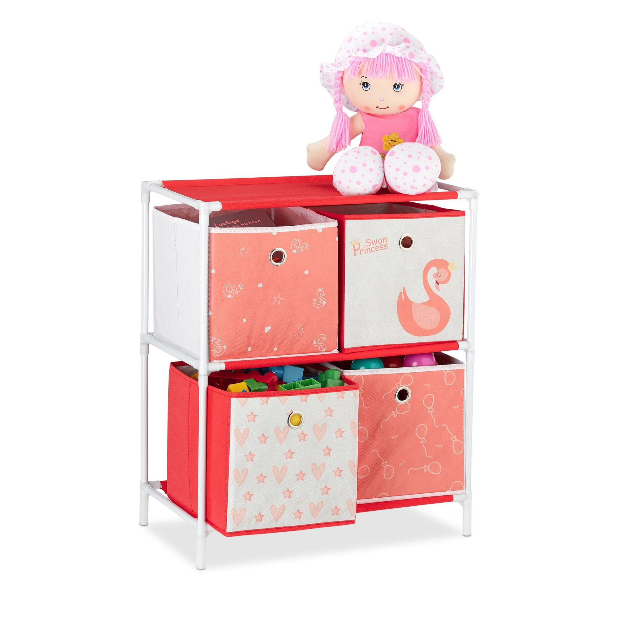 Kinderregal Schwan mit Schubladen
