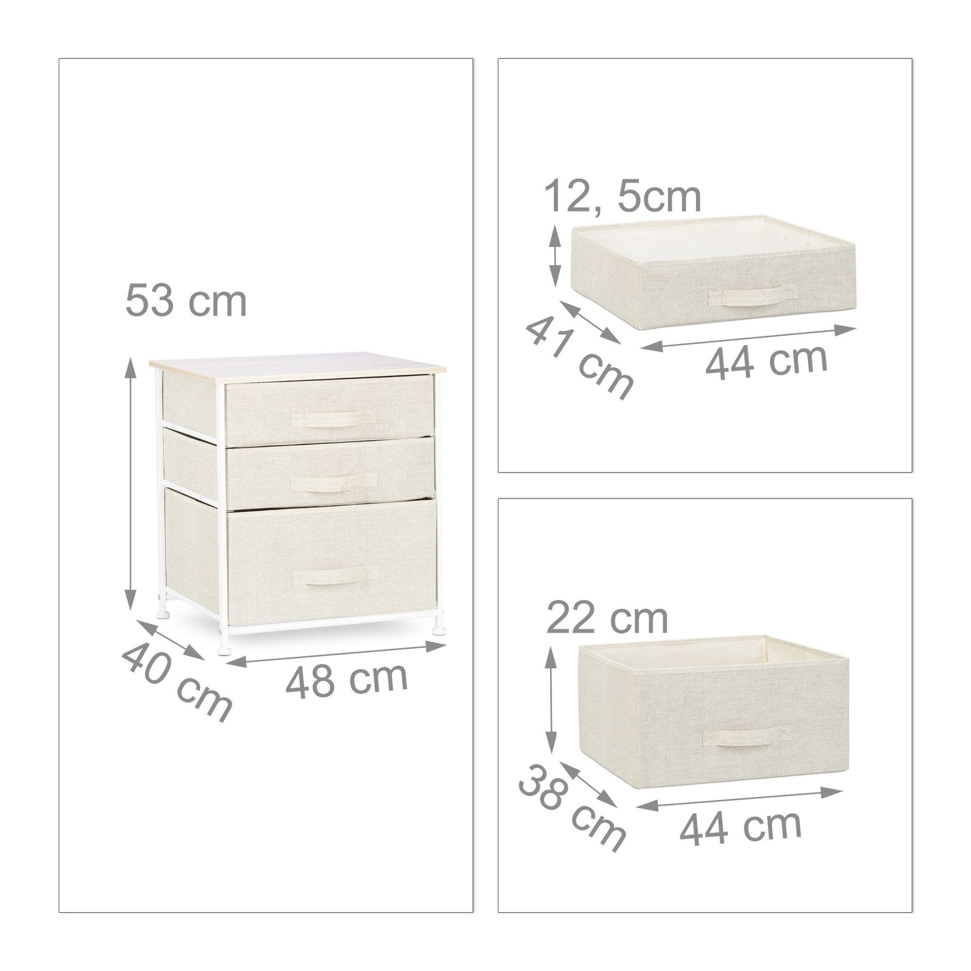 Regalsystem verschiedene Varianten beige