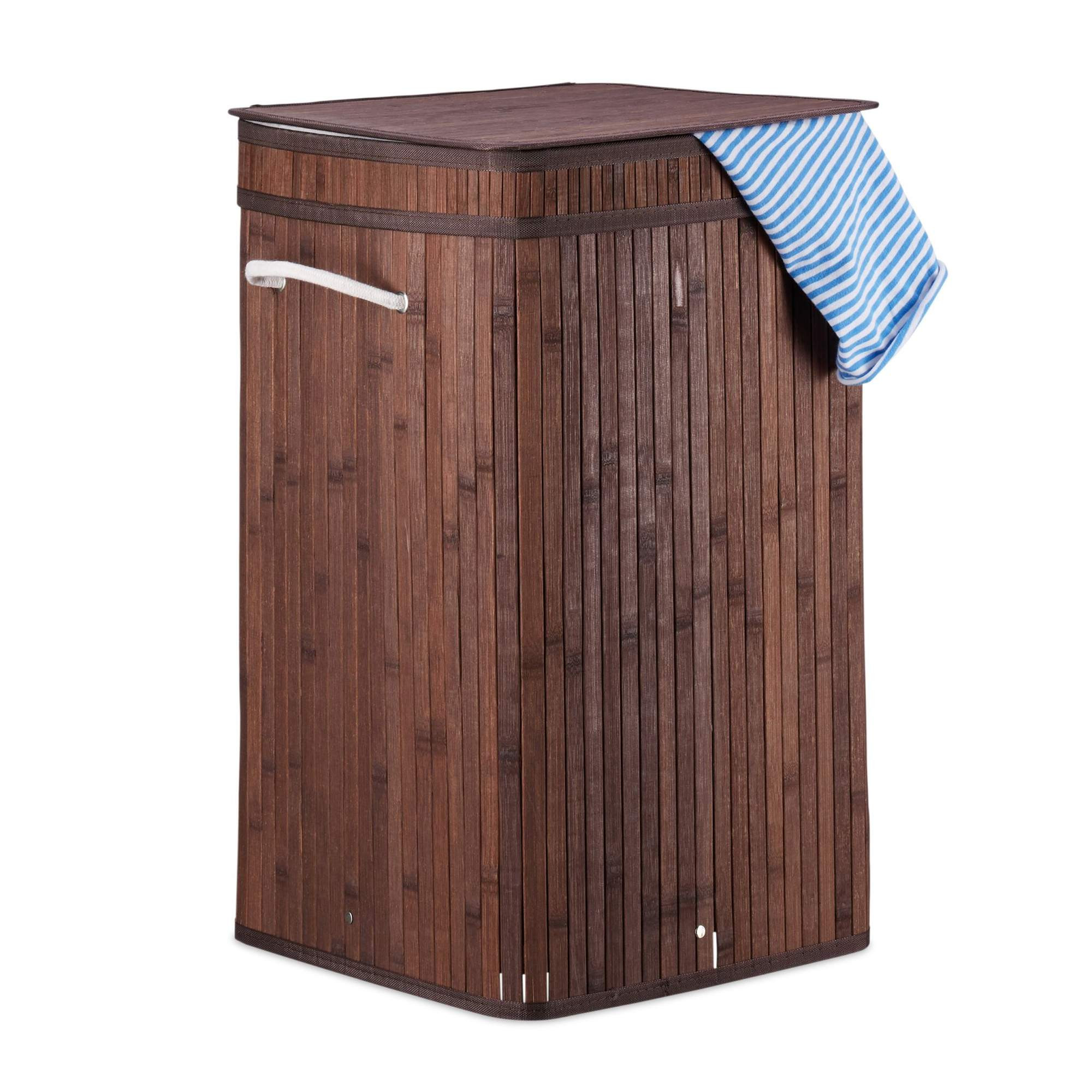 Opvouwbare wasmand bamboe