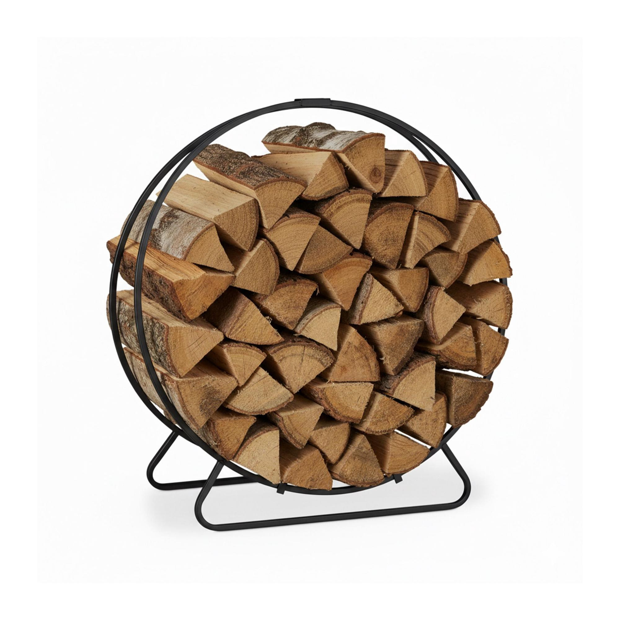 Round wood shelf