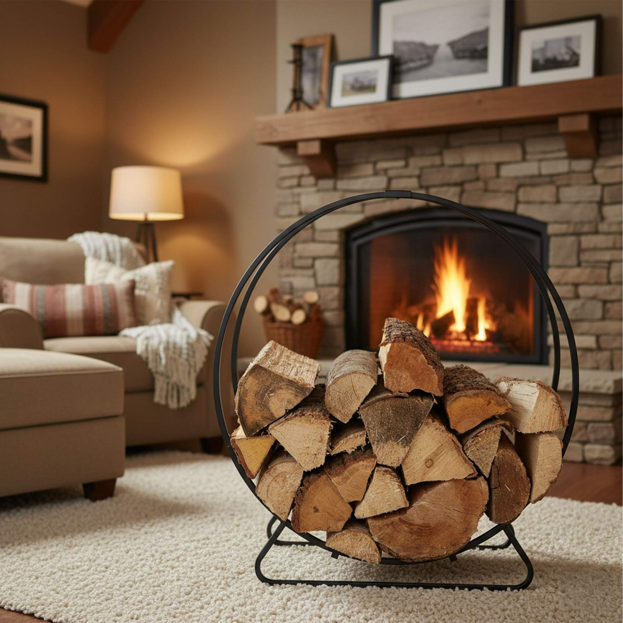 Rundes Holzregal