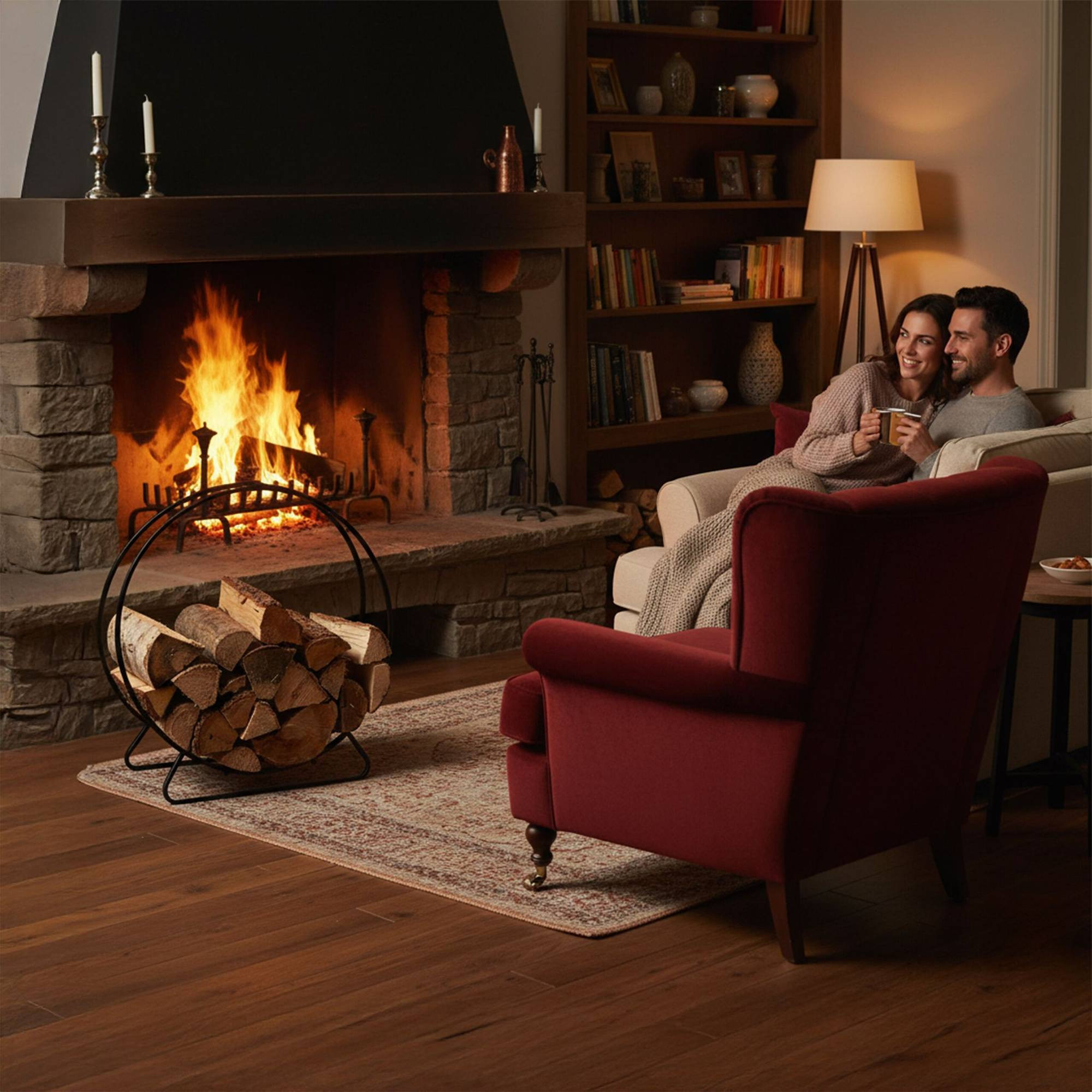 Rundes Holzregal