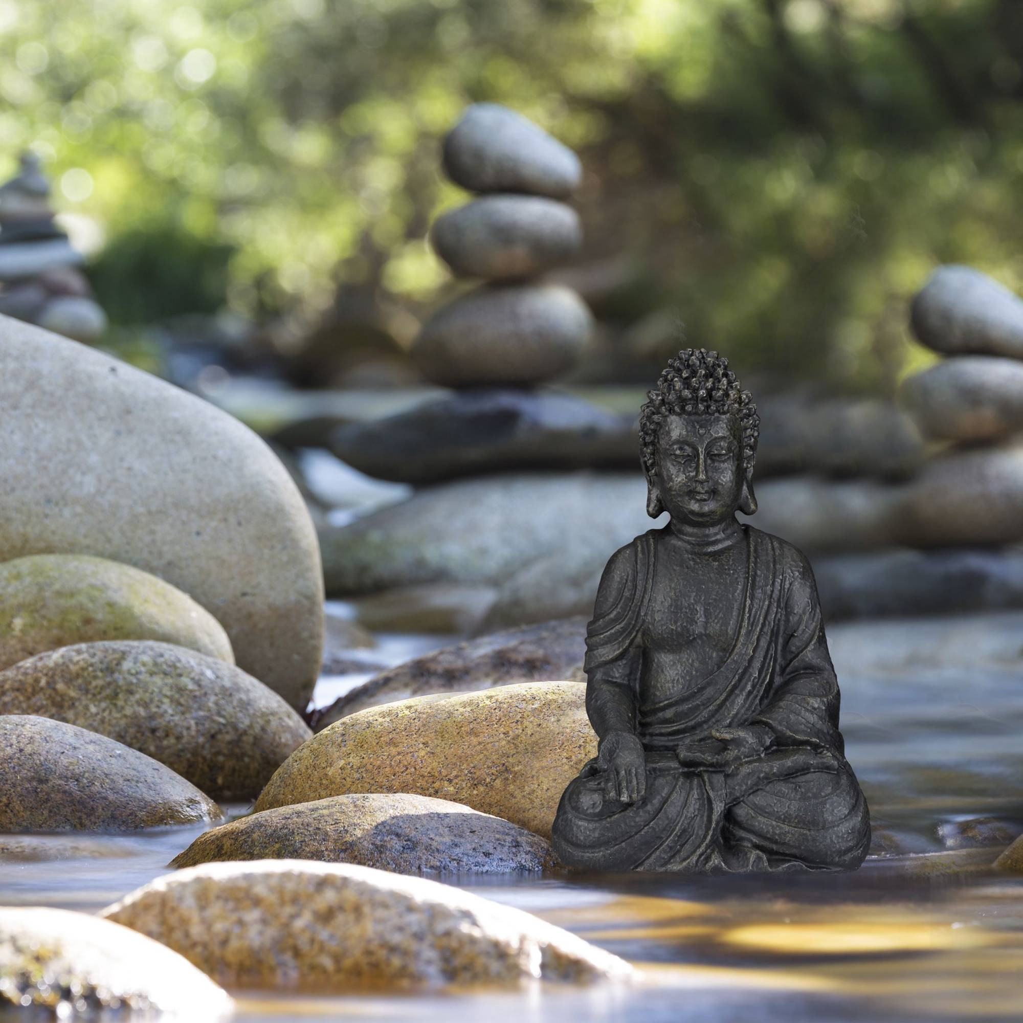 Sitzende Buddha Figur 18 cm