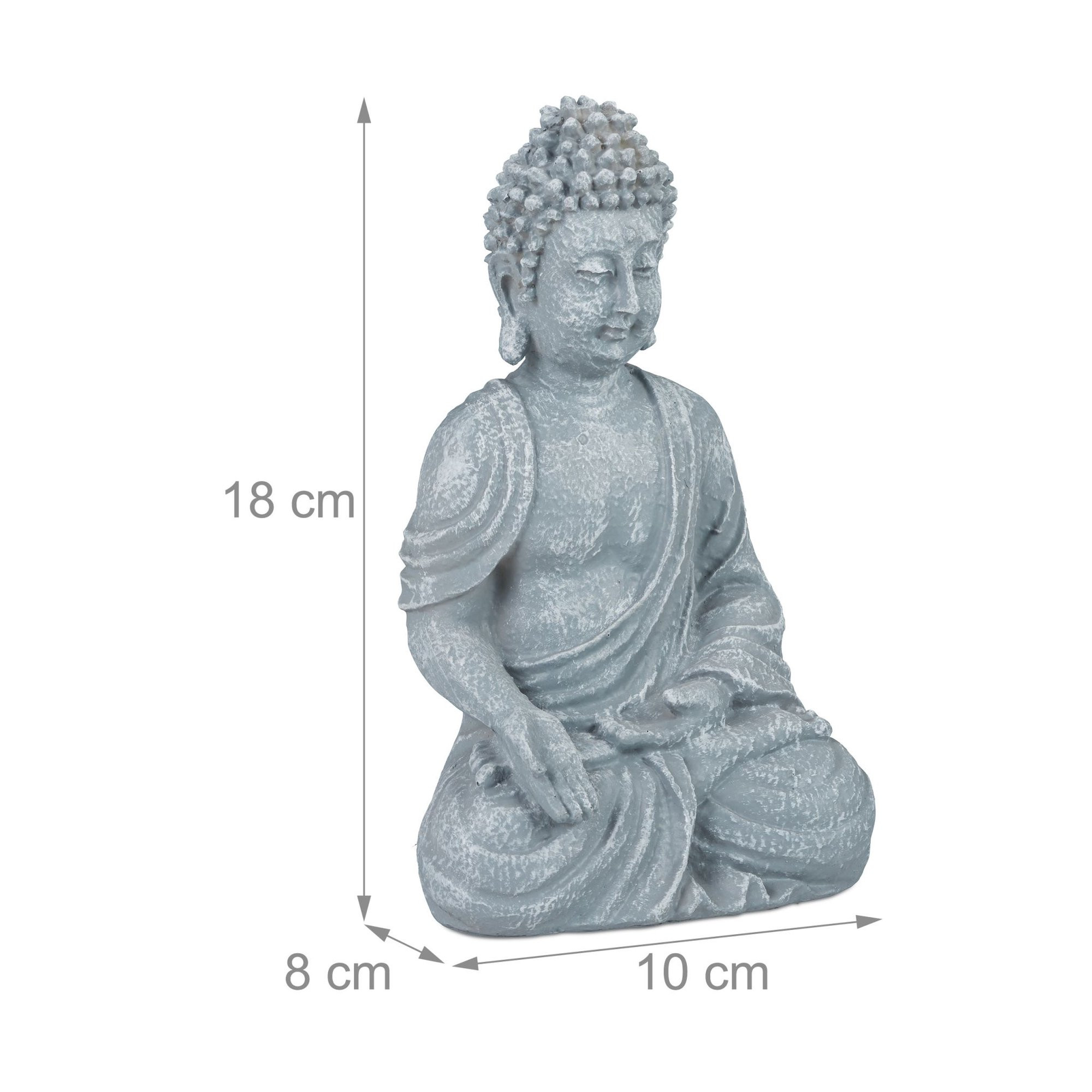 Sitzende Buddha Figur 18 cm
