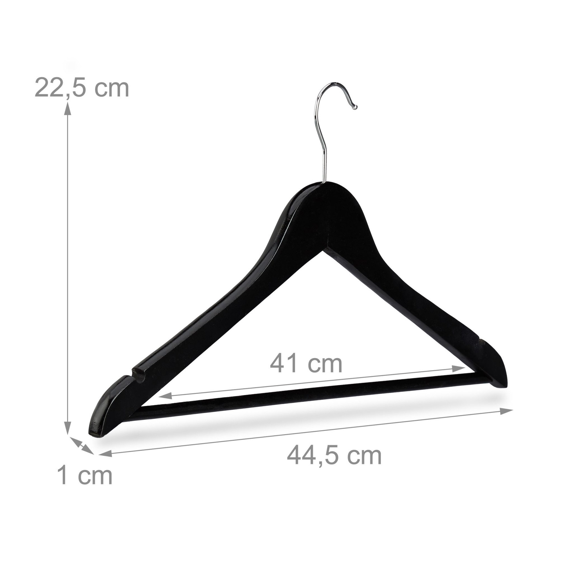 Perchas de madera Juego de 10