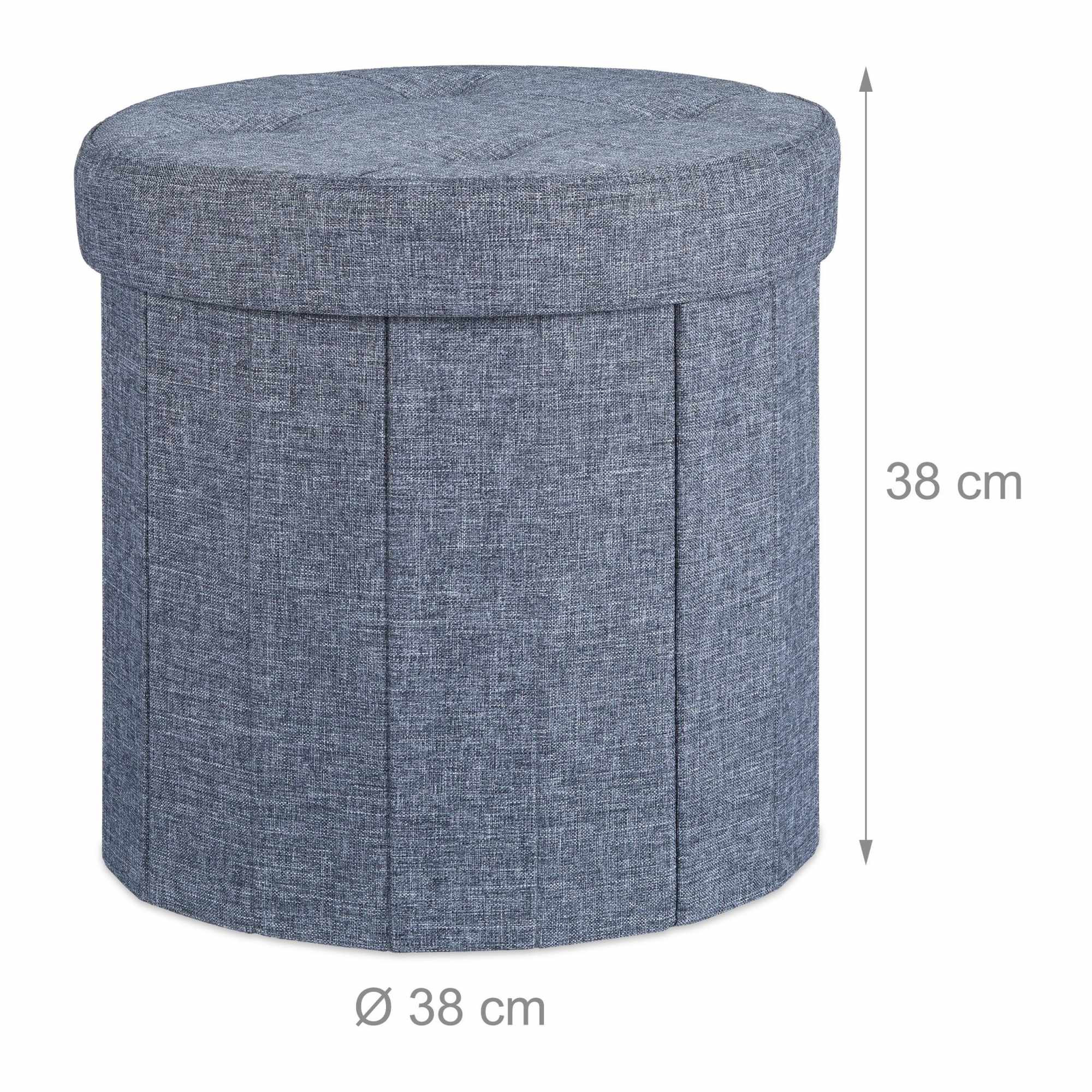 Hocker mit Stauraum Größe M rund