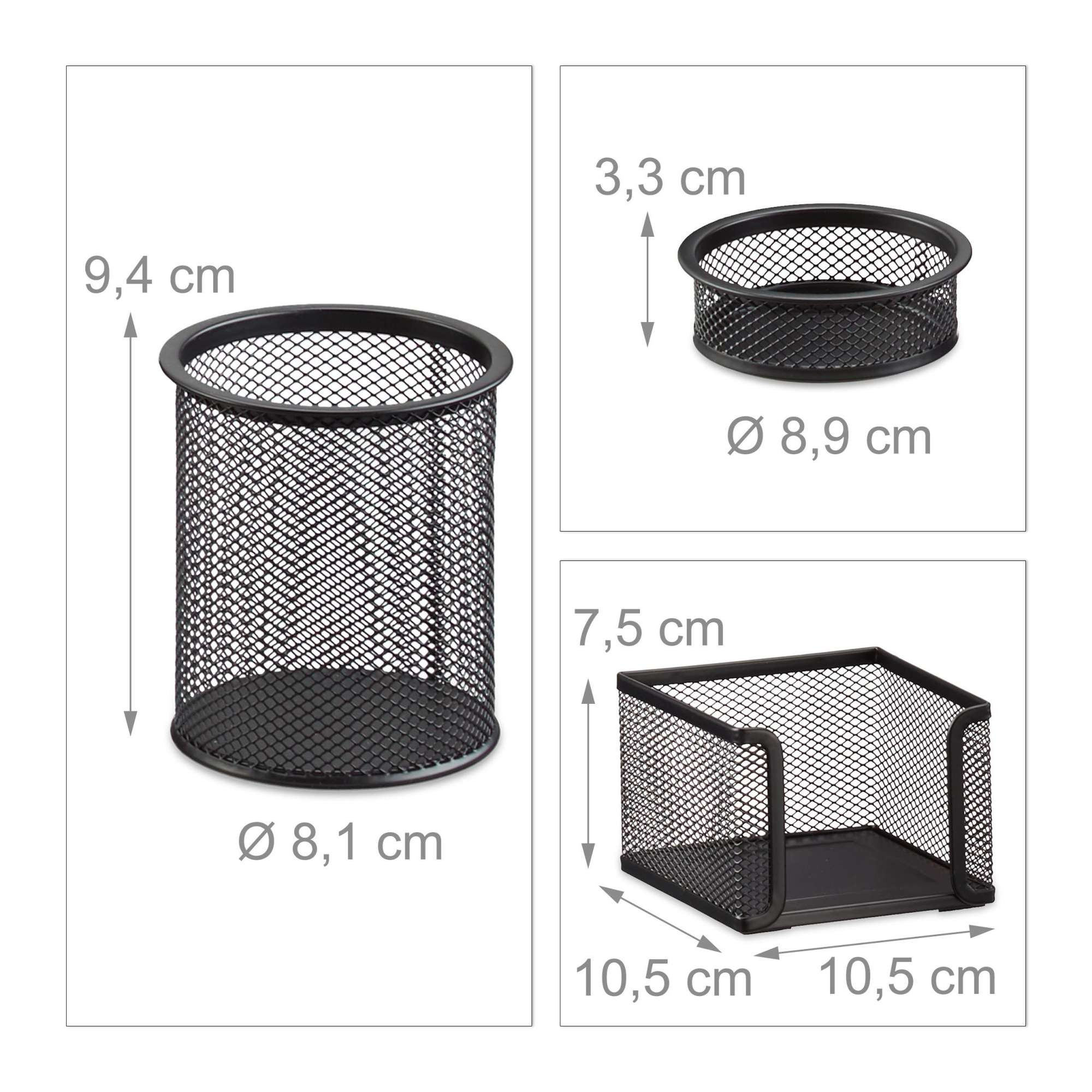 Desk organizer set, 7 pieces
