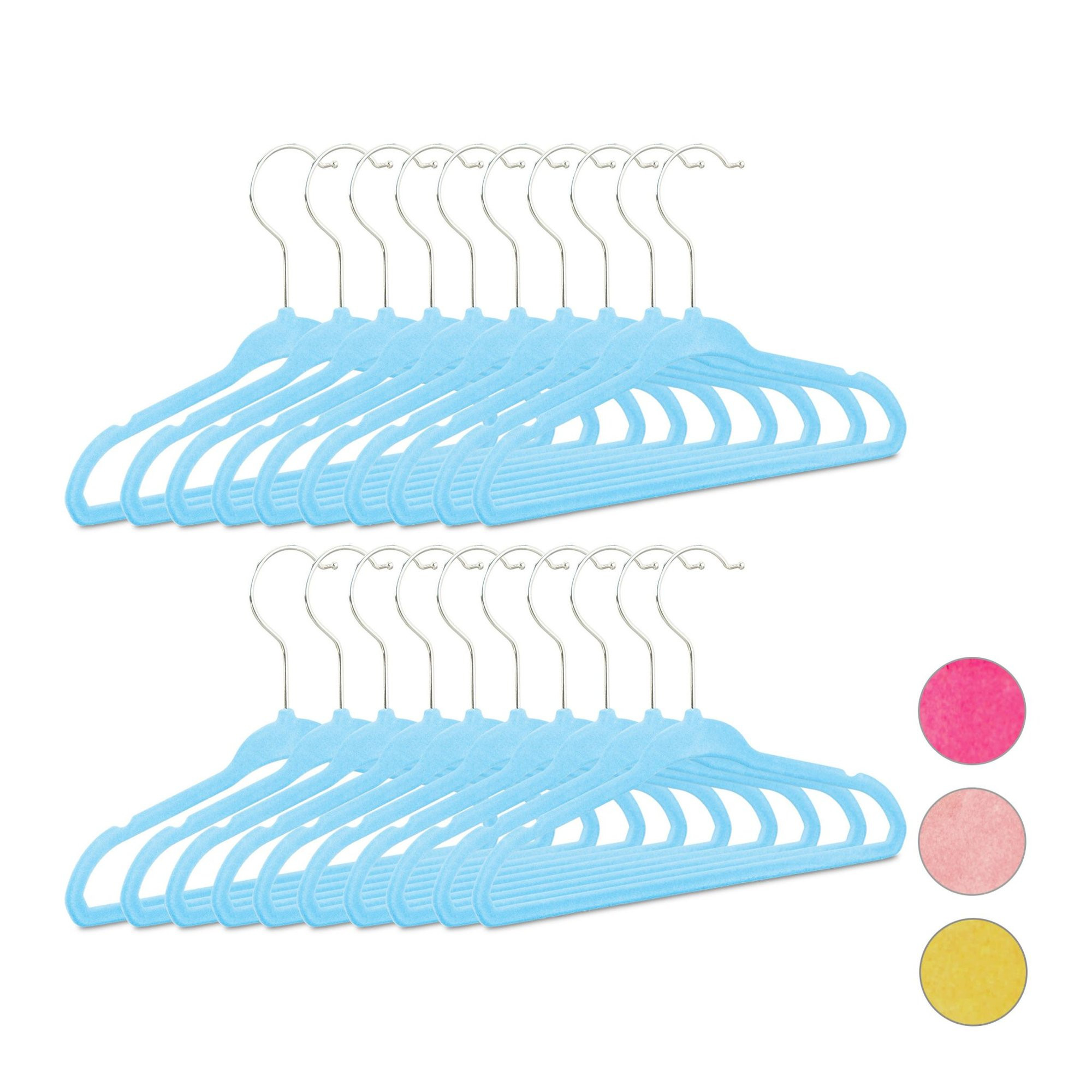 Conjunto de cabides infantis com 20 unidades