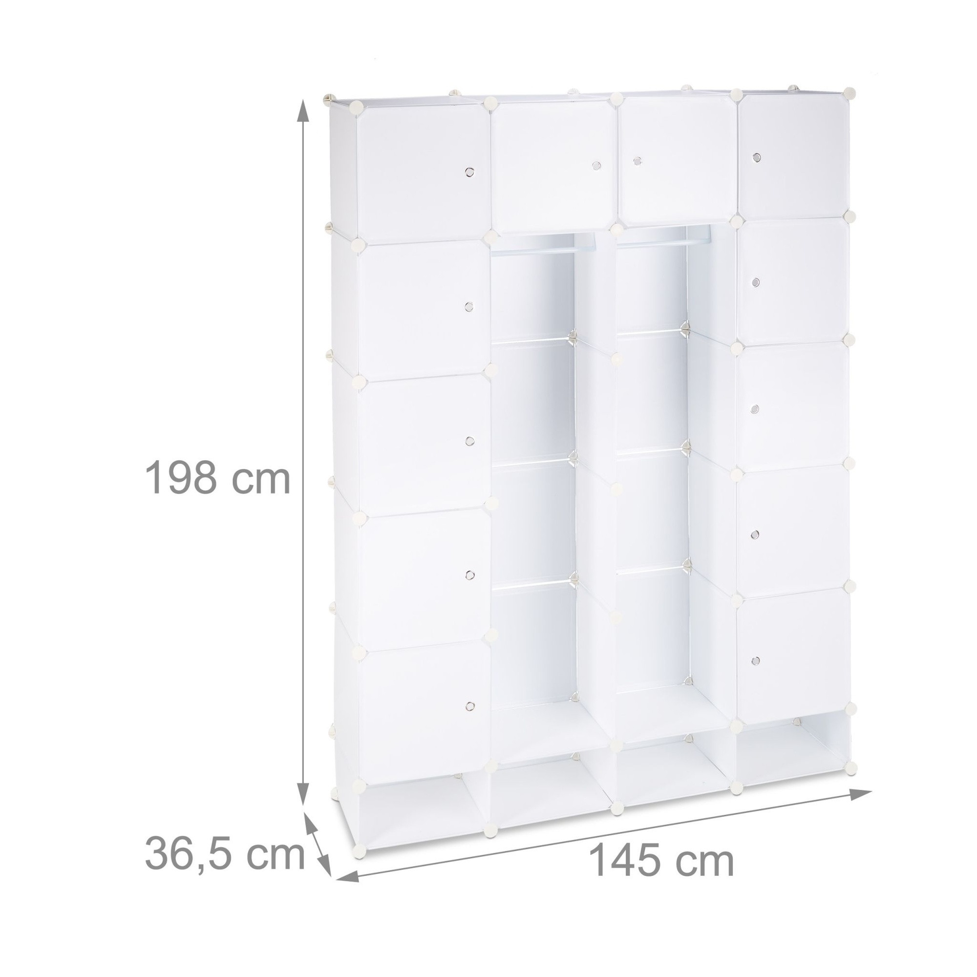 Insert system for wardrobe 18 compartments