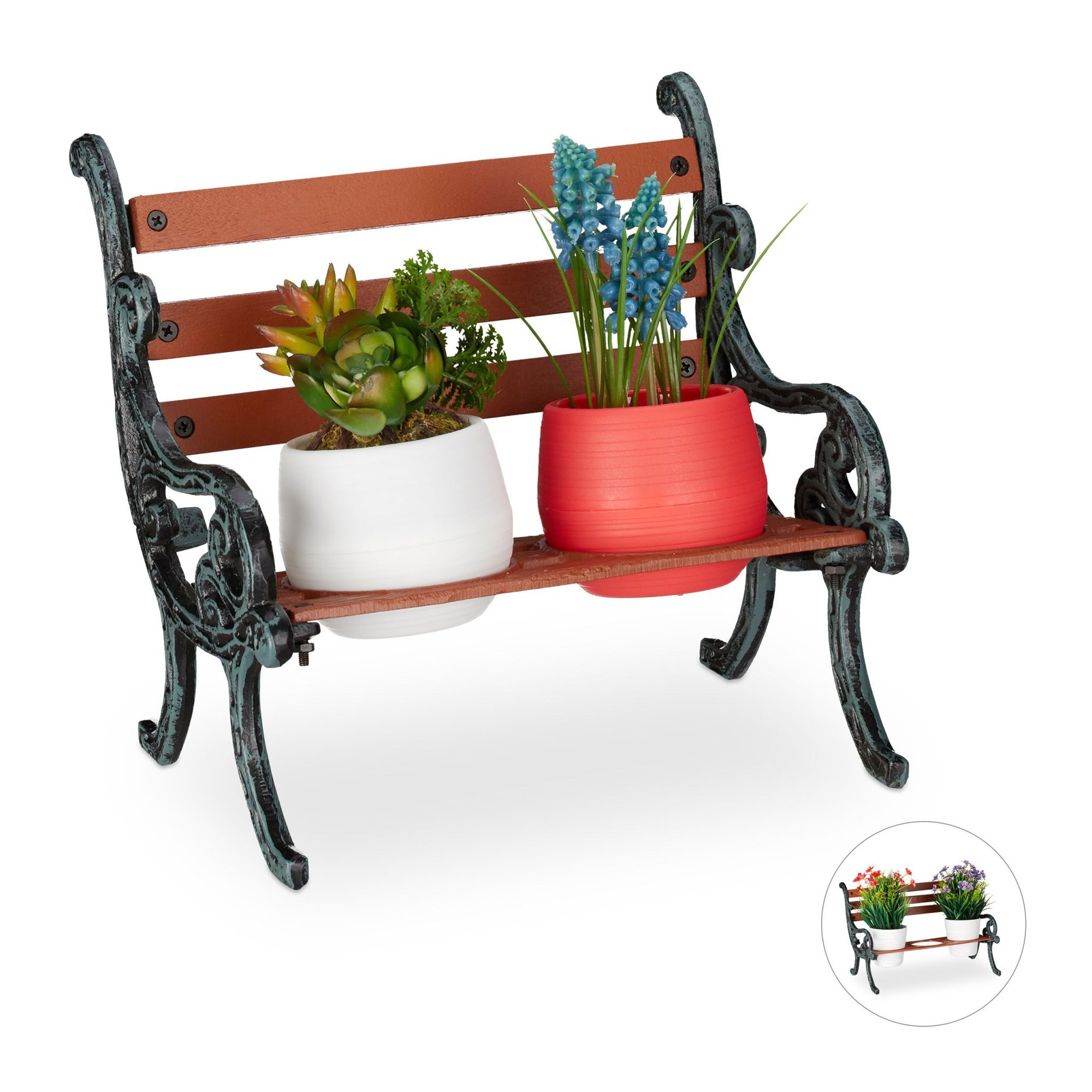 Mini banc à fleurs