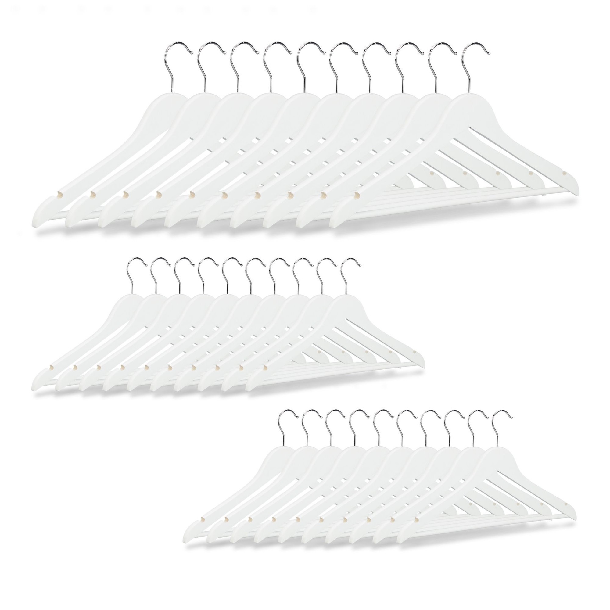 Perchas de madera Juego de 30