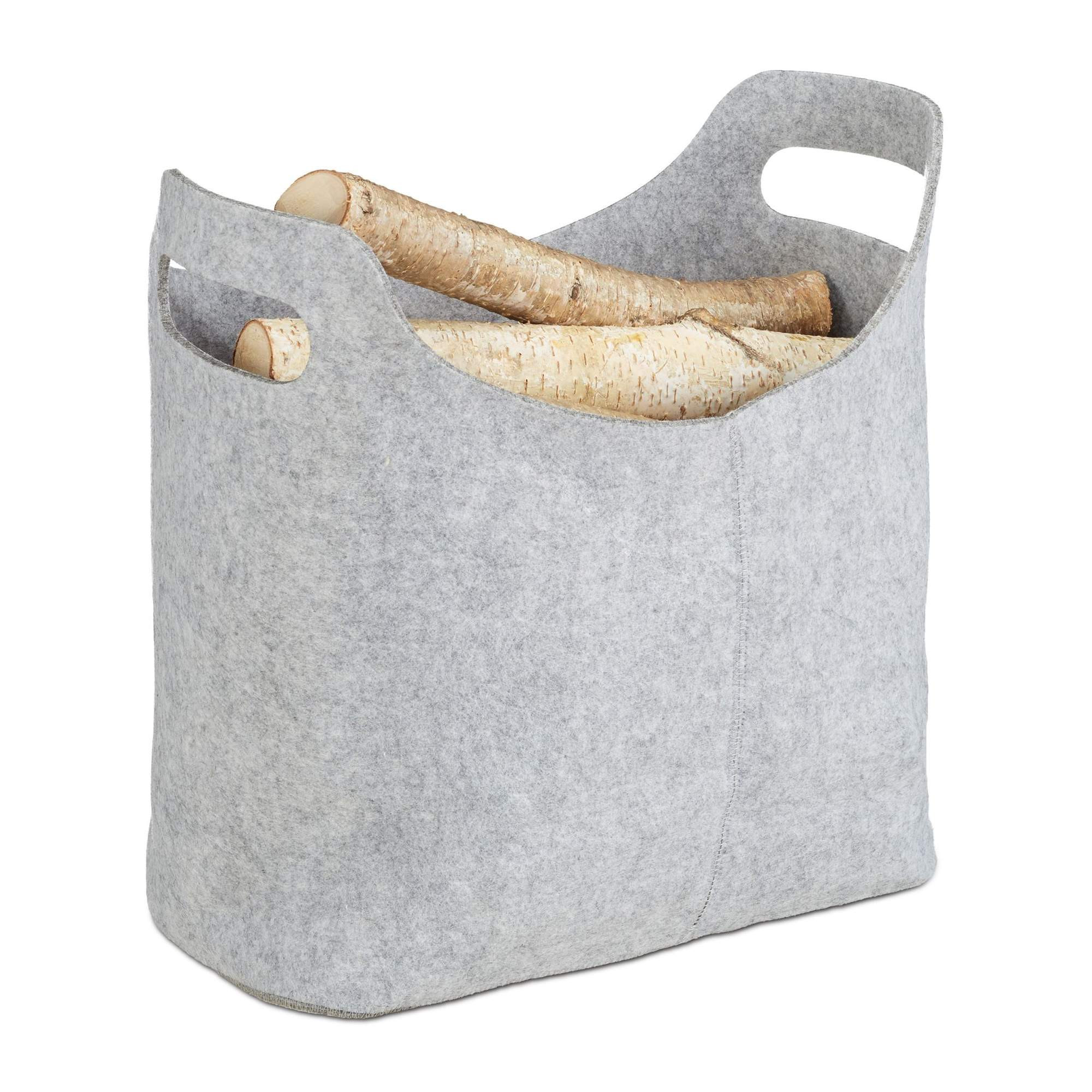 Cesta de feltro com alça