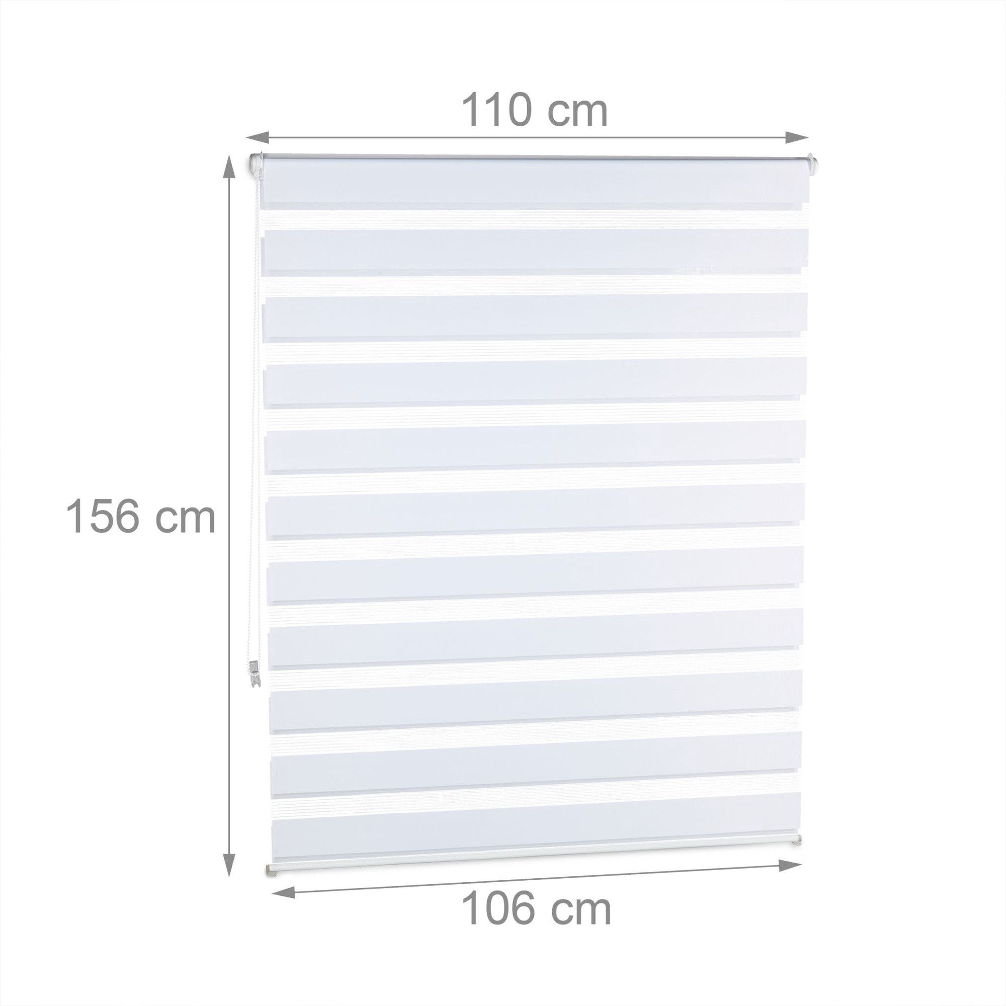 Double roller blind Klemmfix without drilling in white