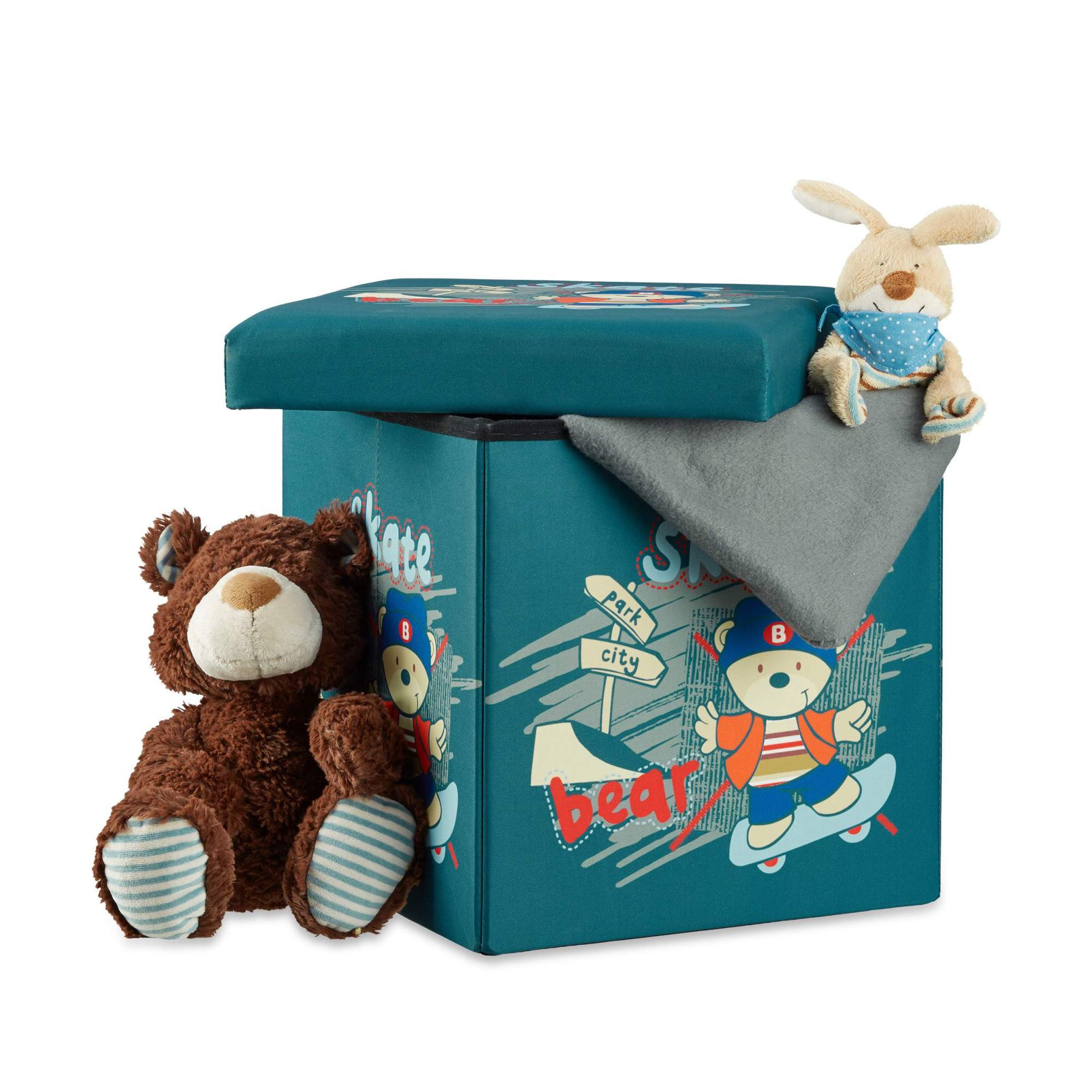 Taburete infantil con espacio de almacenamiento