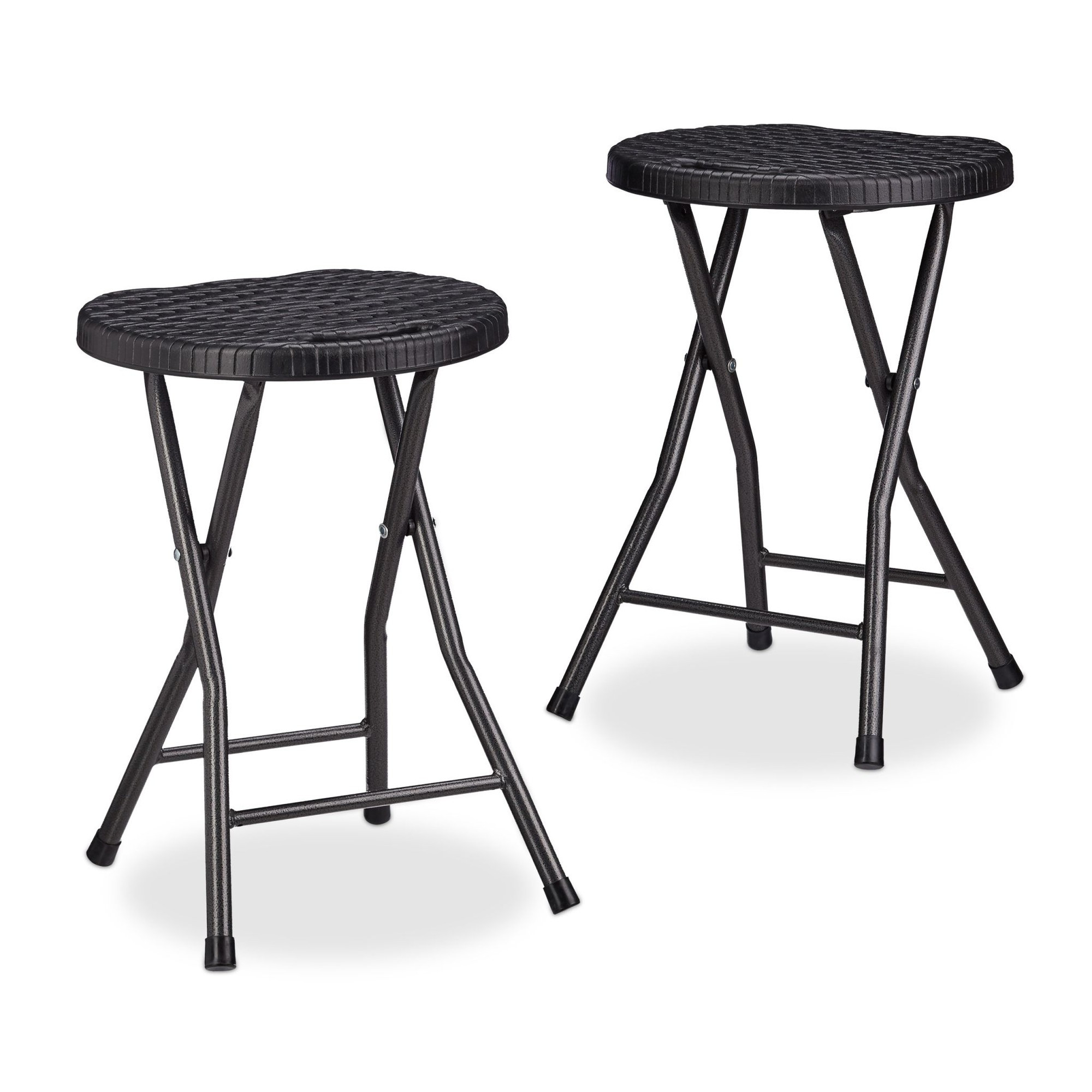 2 pcs. Folding stools in rattan