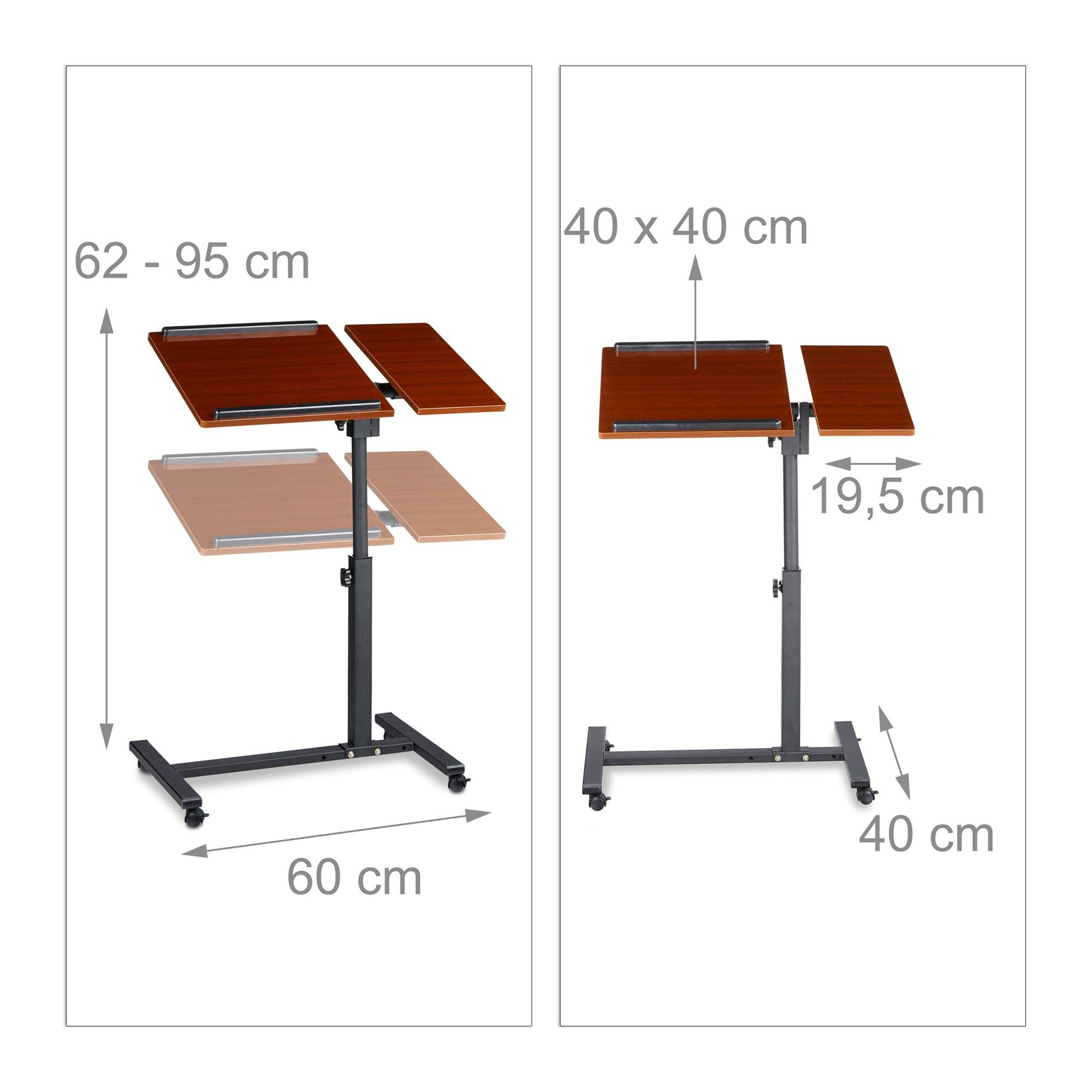 Laptoptisch mit verstellbarem Maustisch