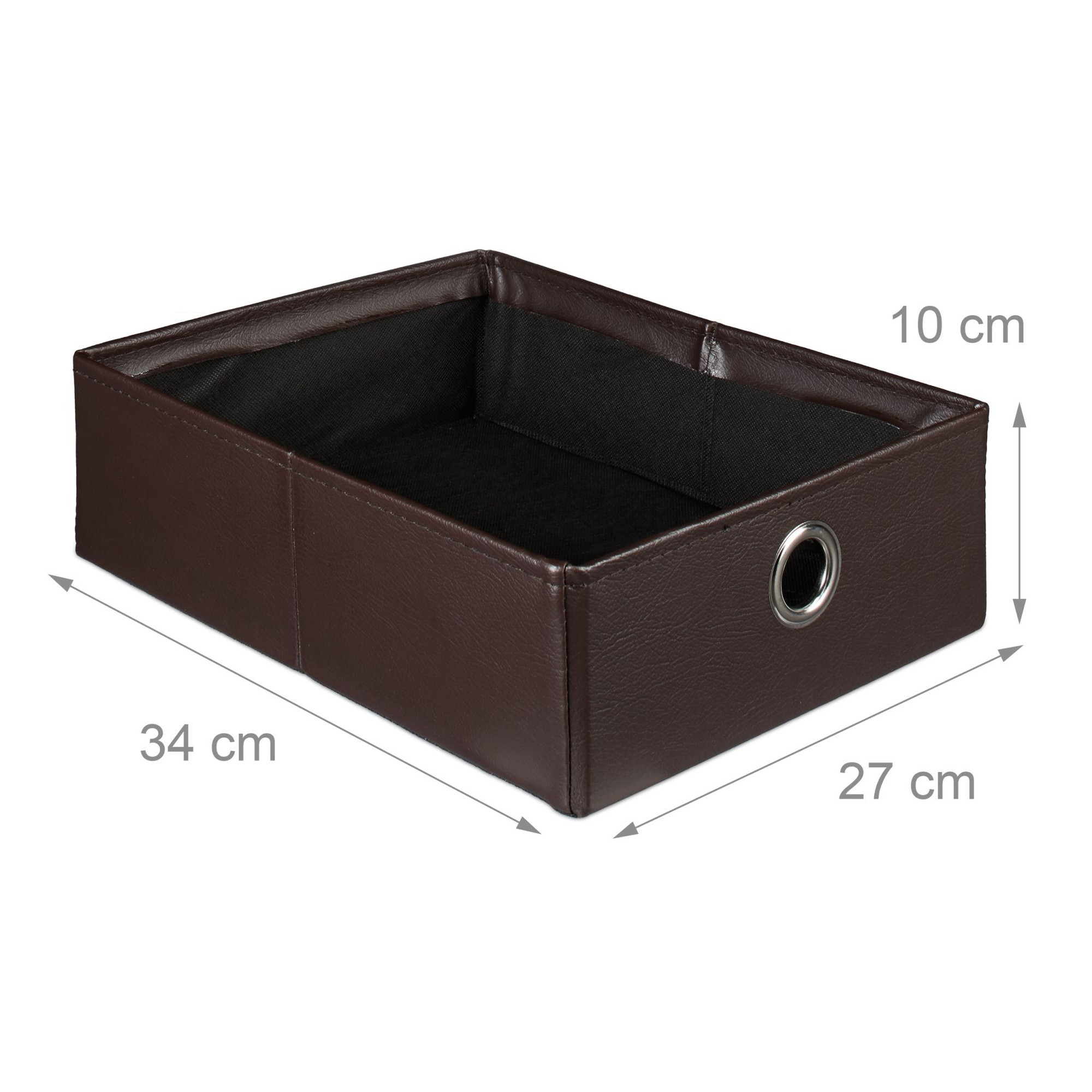 Hocker aus Kunstleder mit 2 Fächern