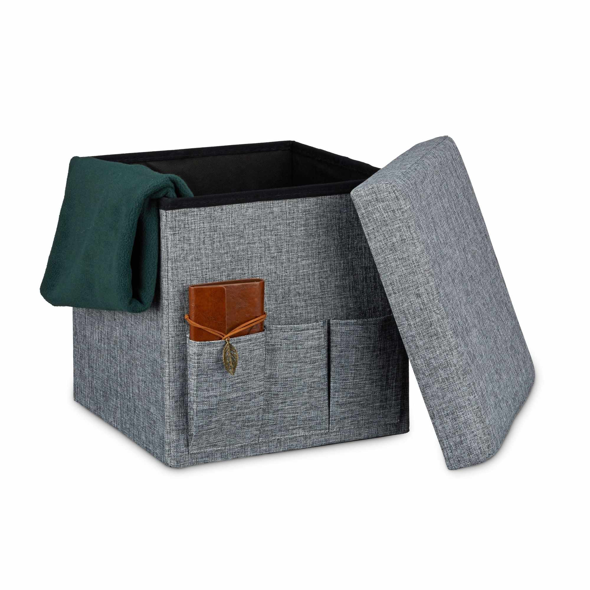 Klapphocker mit Taschen Linne