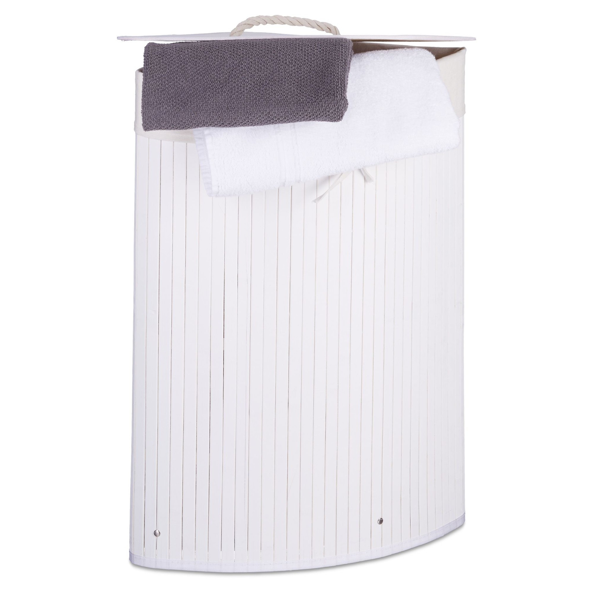 Cesto de roupa suja canto bambu