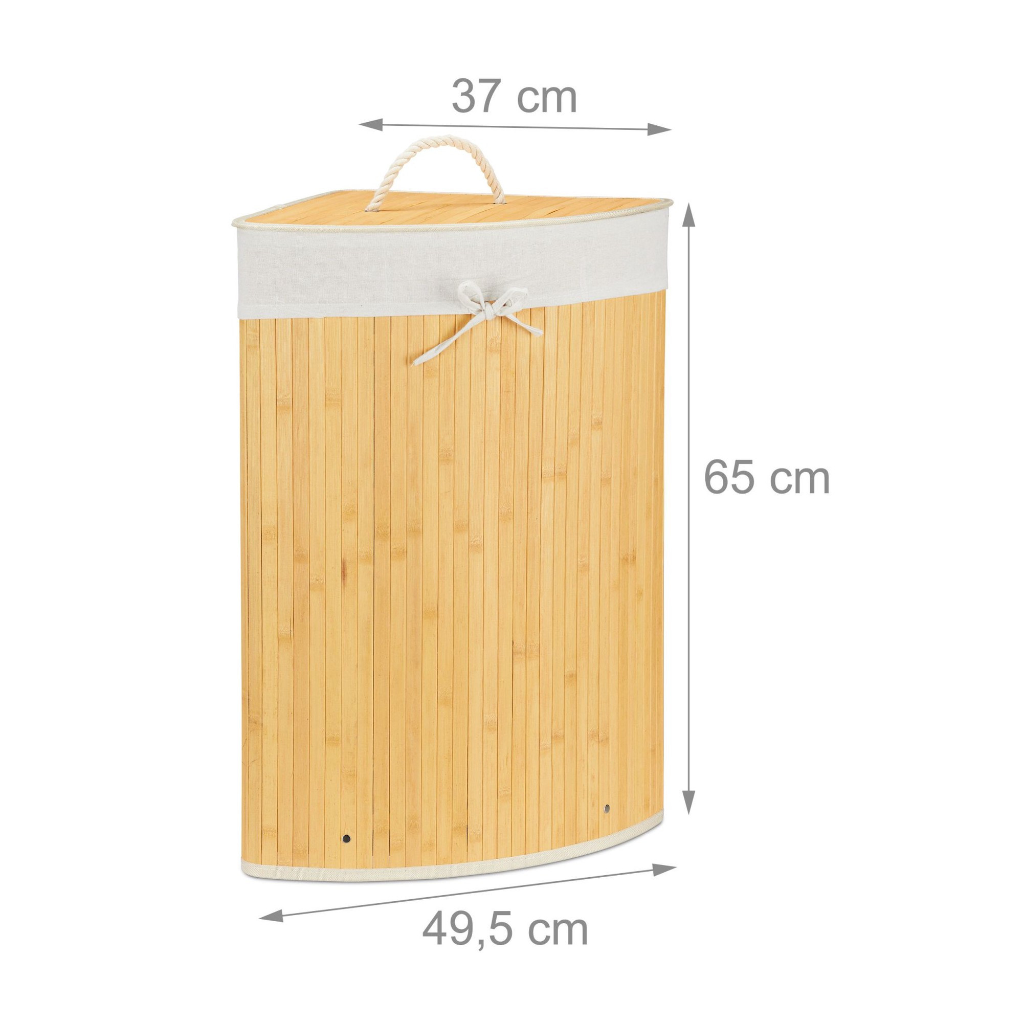 Panier à linge coin bambou