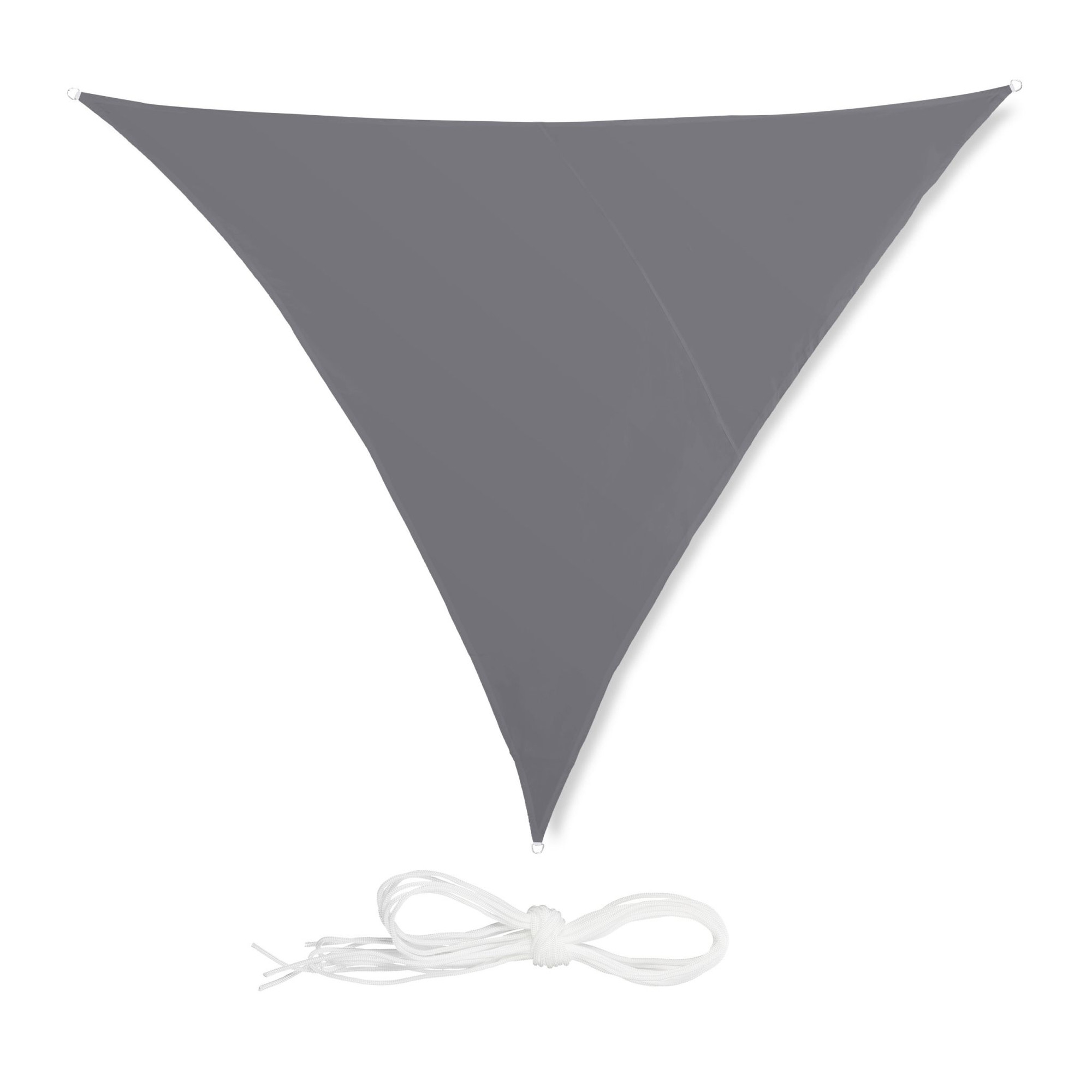 Vela solar triangular cinza