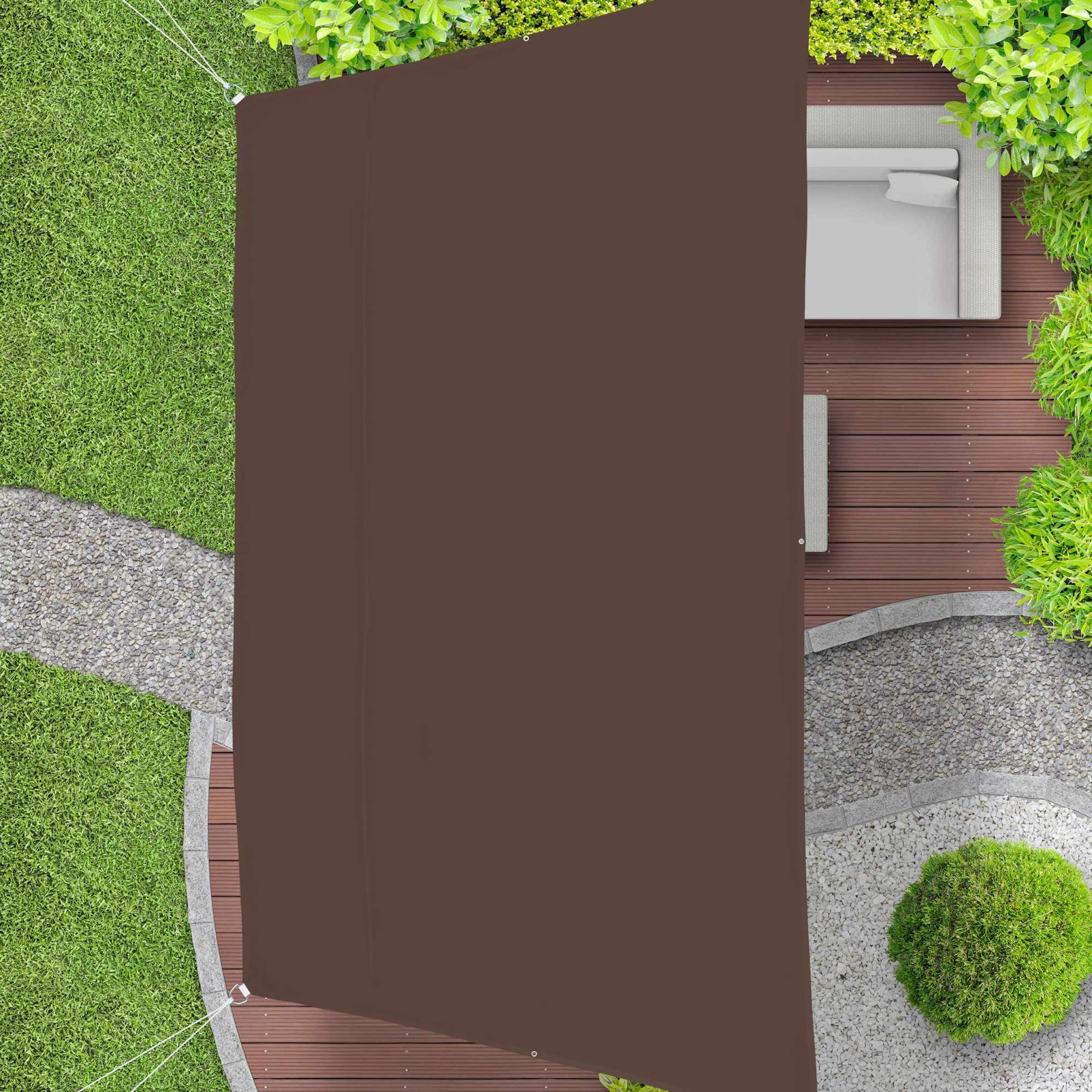 Vela solar trapezoidal marrom