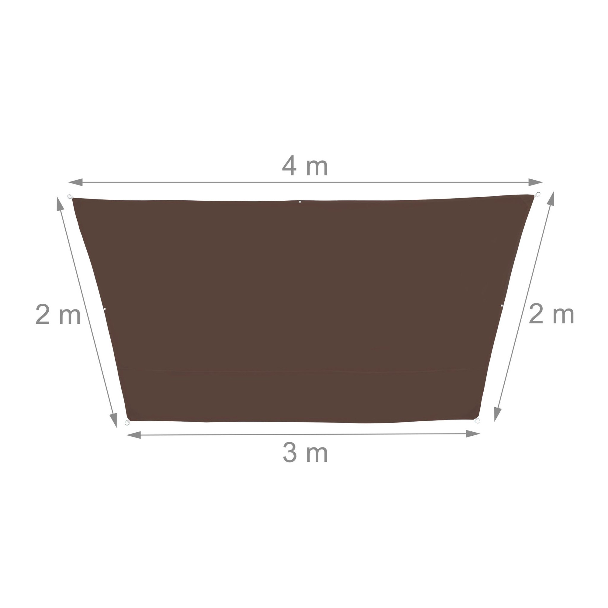 Sun sail trapezoidal brown