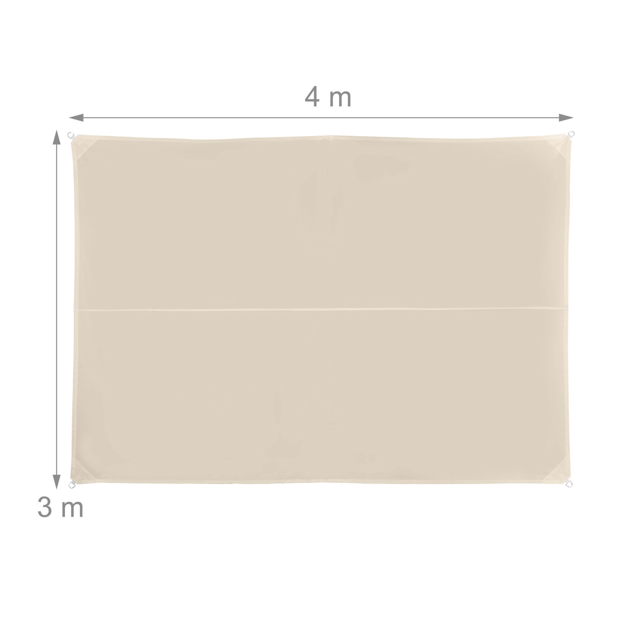Sun sail rectangular beige