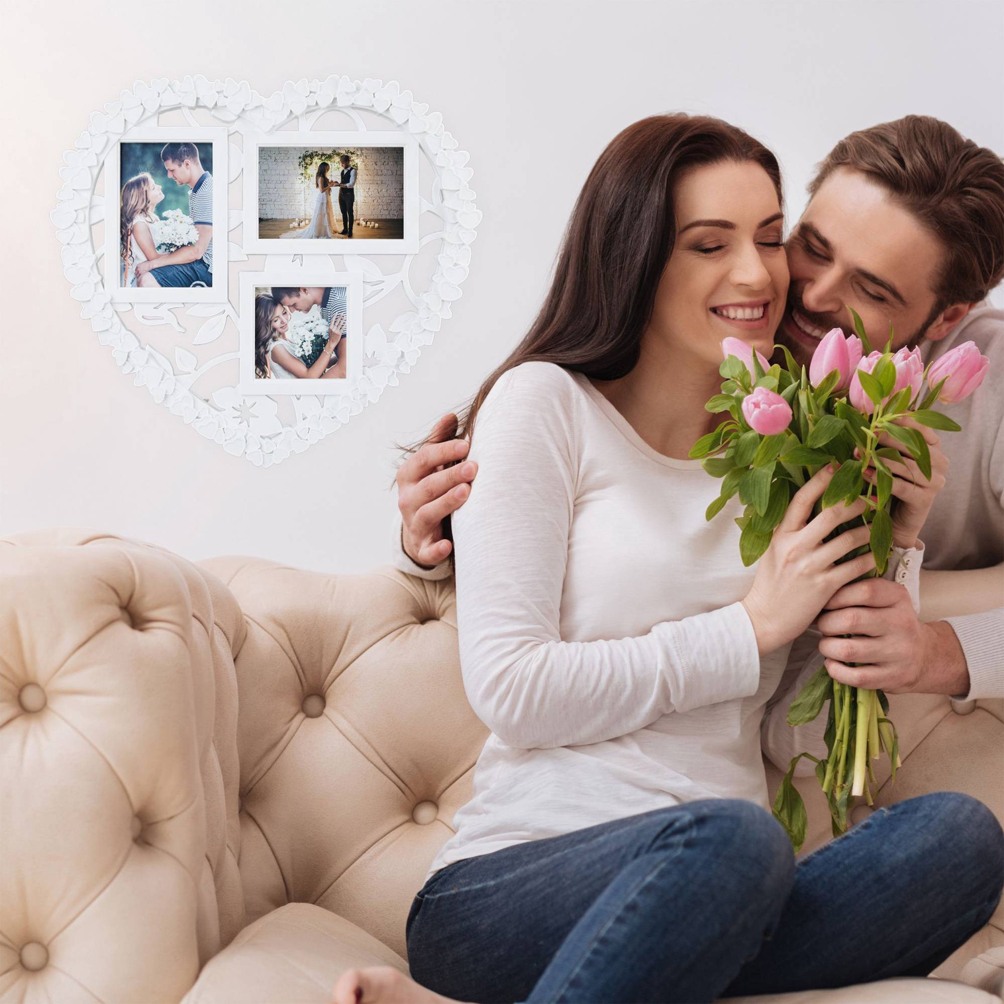 Hartvormig collageframe