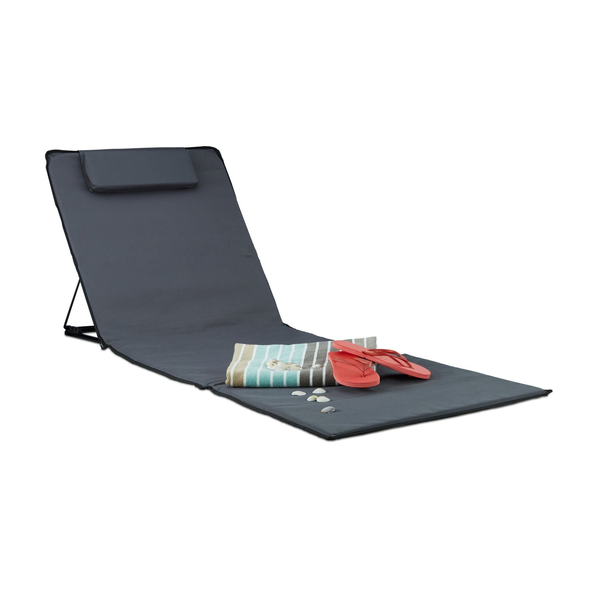 Esterilla de playa XXL con almohada